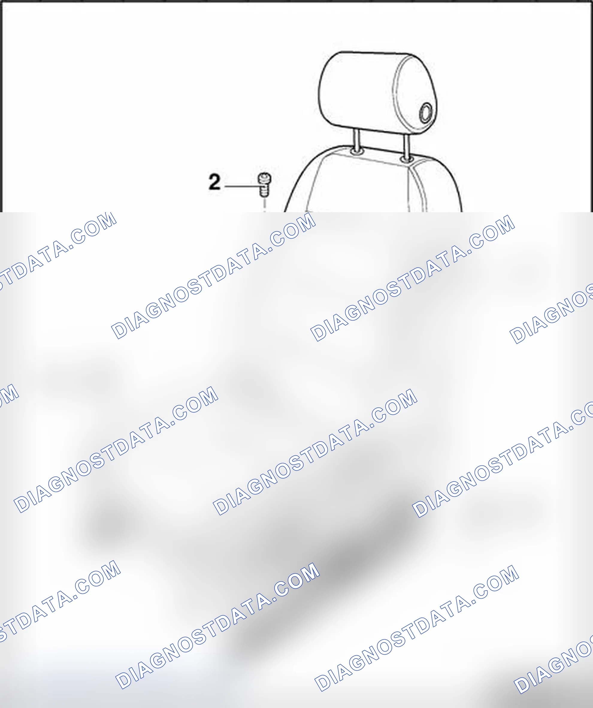 Scheme 211: Front seat, assembly overview