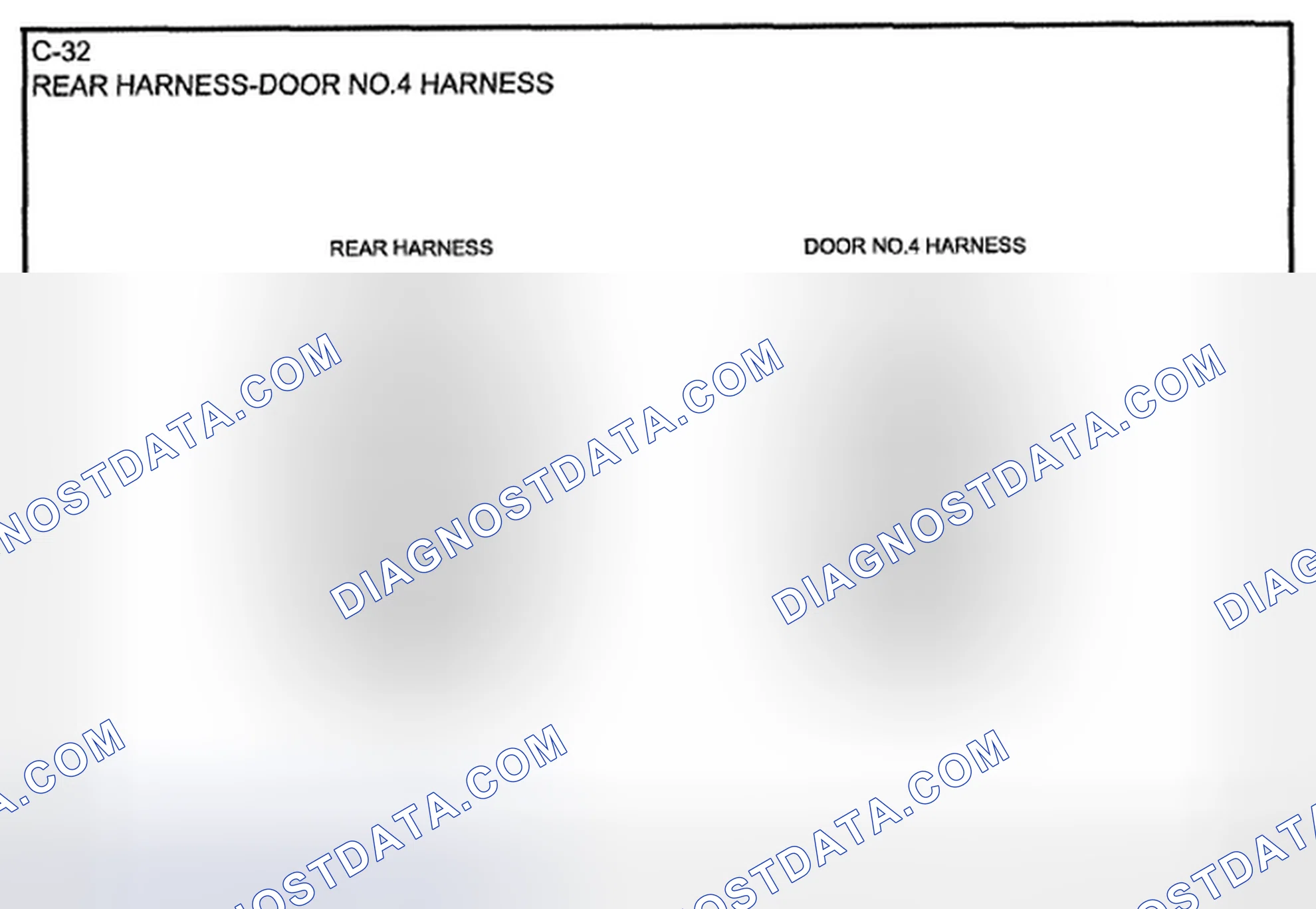 Scheme 61: Identifying Rear Door No.4 Harness Connector Terminals (C-32)