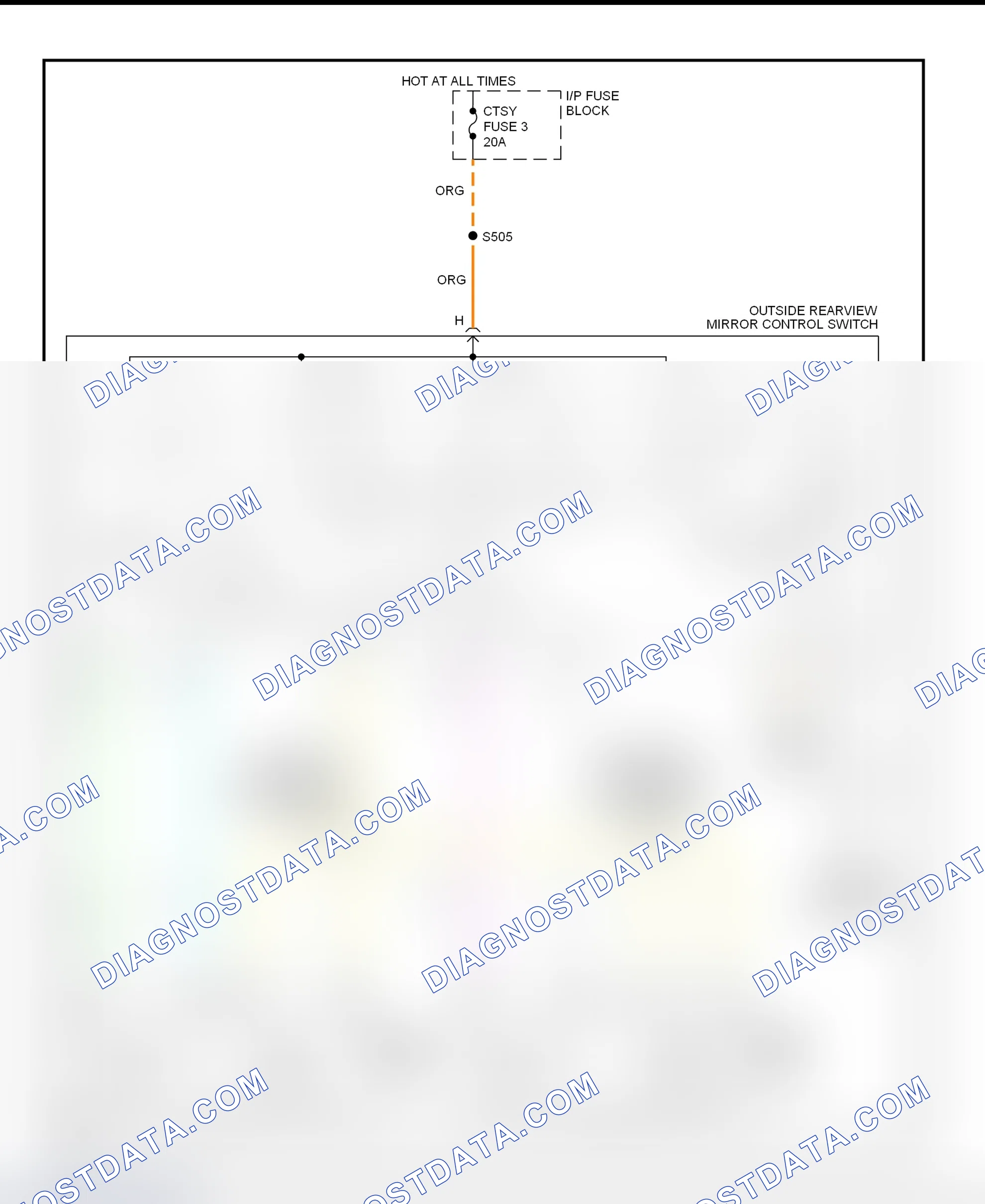 Fig. 7: Power Mirror System Wiring Diagram (Astro & Safari)