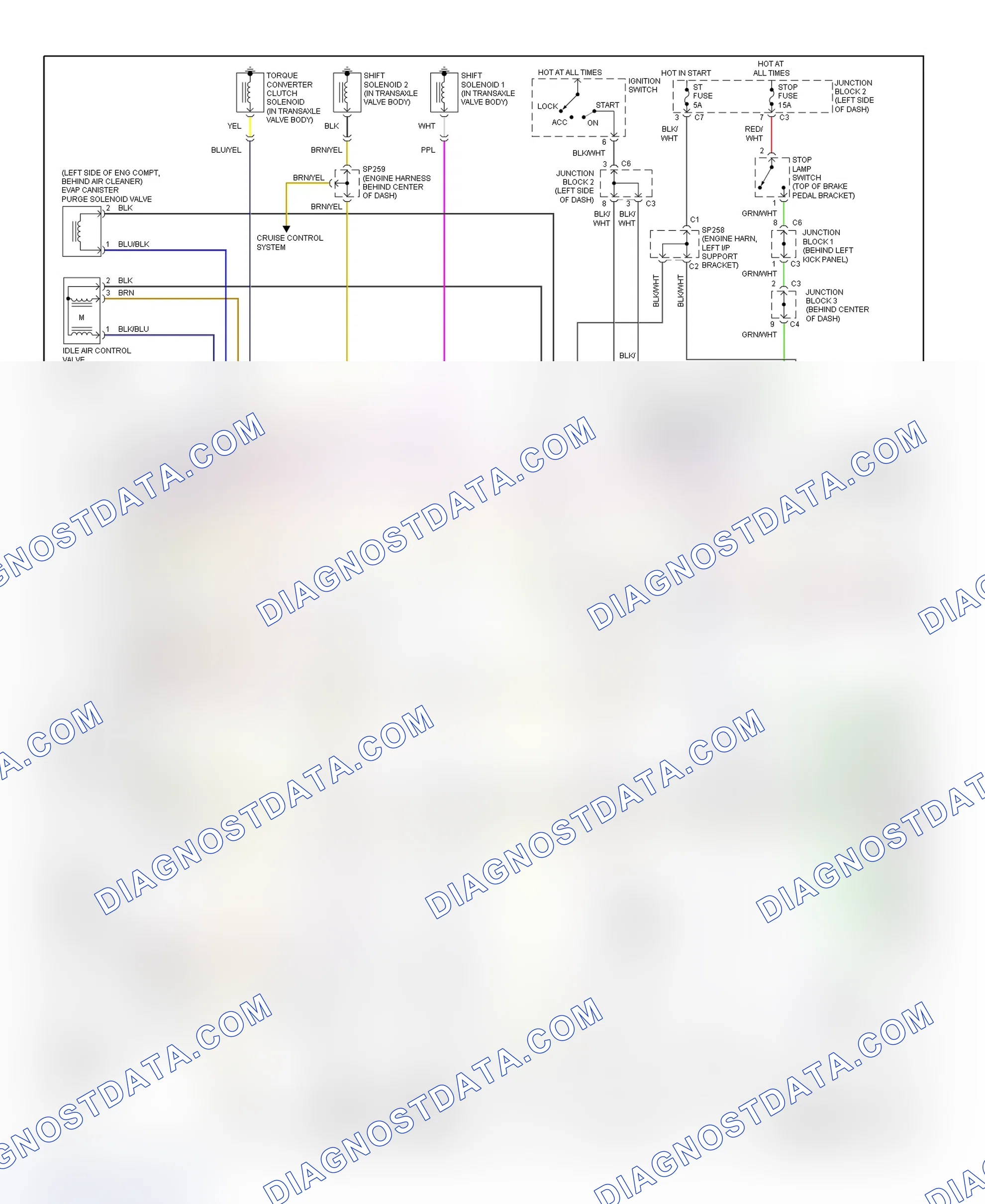 Scheme 154: PCM Wiring Diagram (Prizm - 1.8L - 1 Of 2)