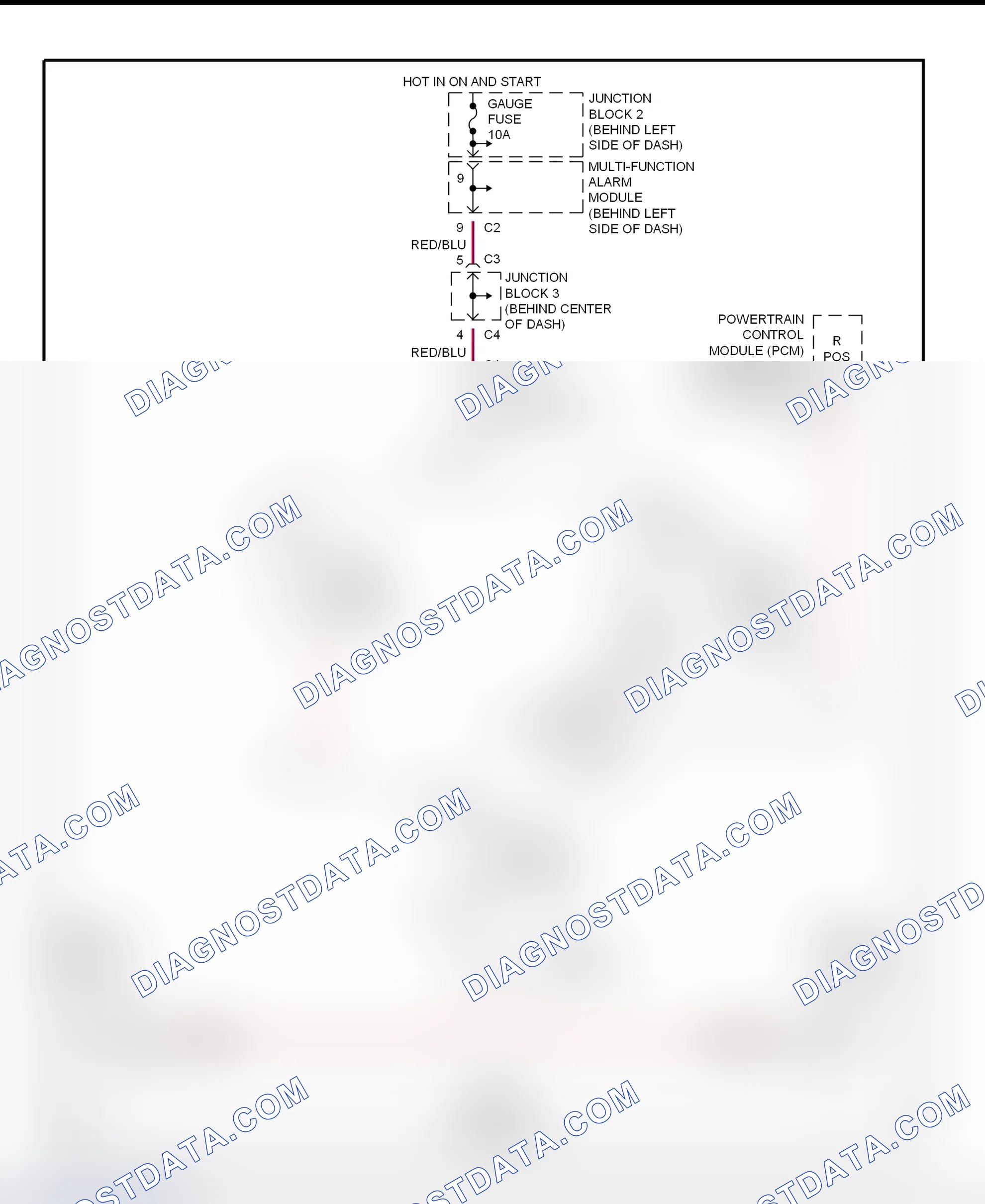 Scheme 68: Back-Up Lights Wiring Diagram (Prizm)