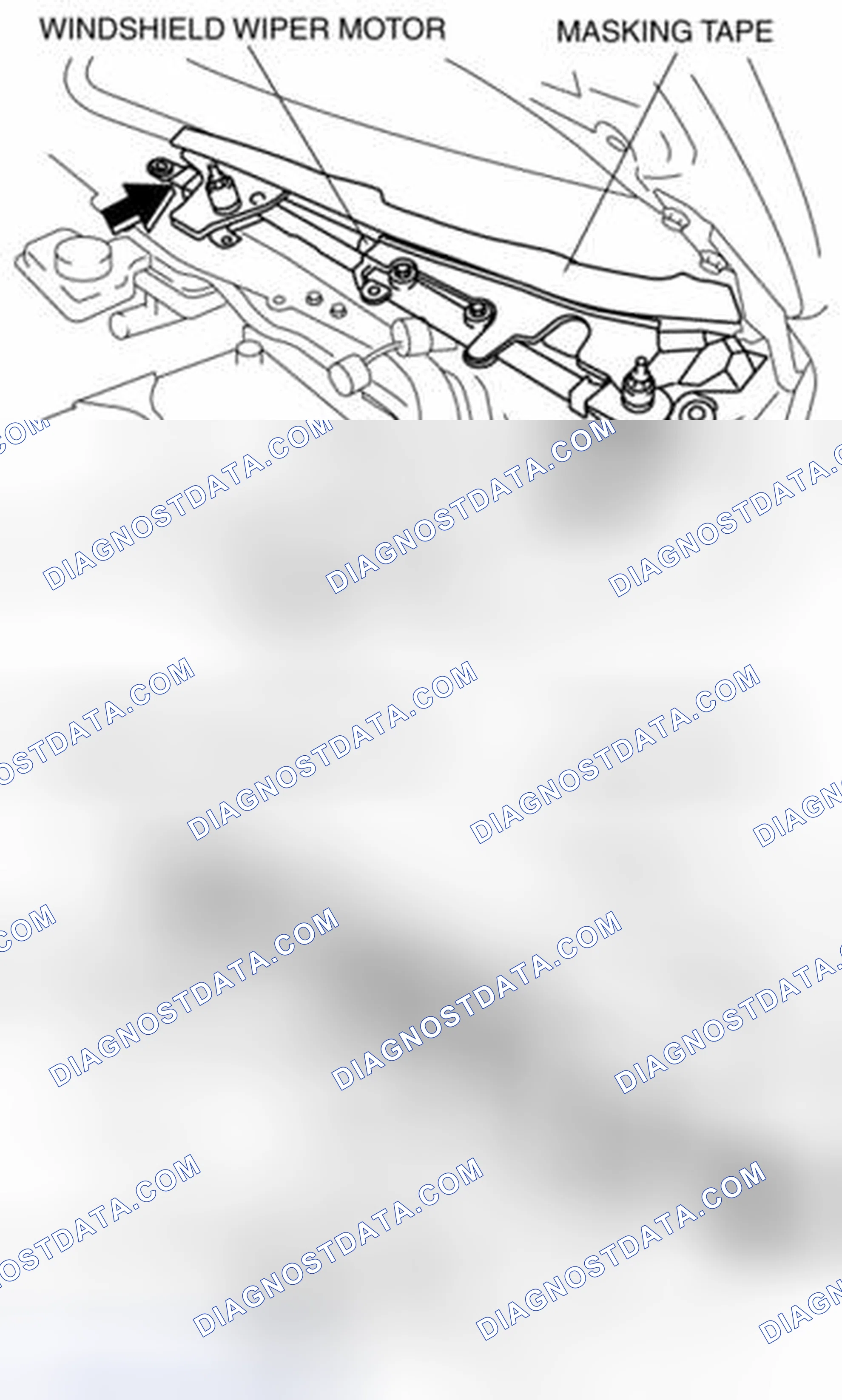 Scheme 8: Windshield Wiper Motor Remove Note