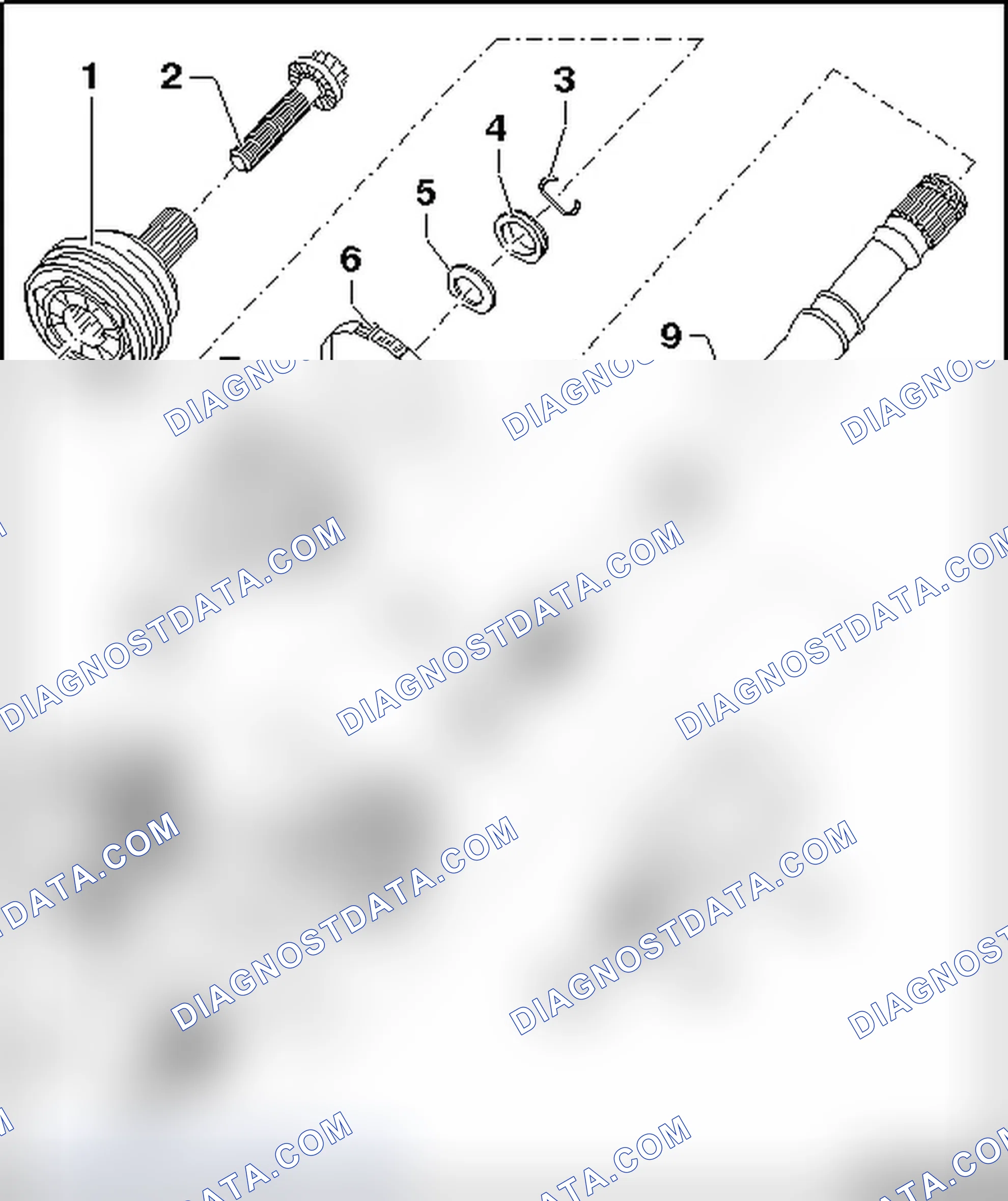Scheme 226: DRIVE AXLE WITH TRIPLE ROLLER JOINT AAR 3300I, INSTALLED IN TRANSMISSION