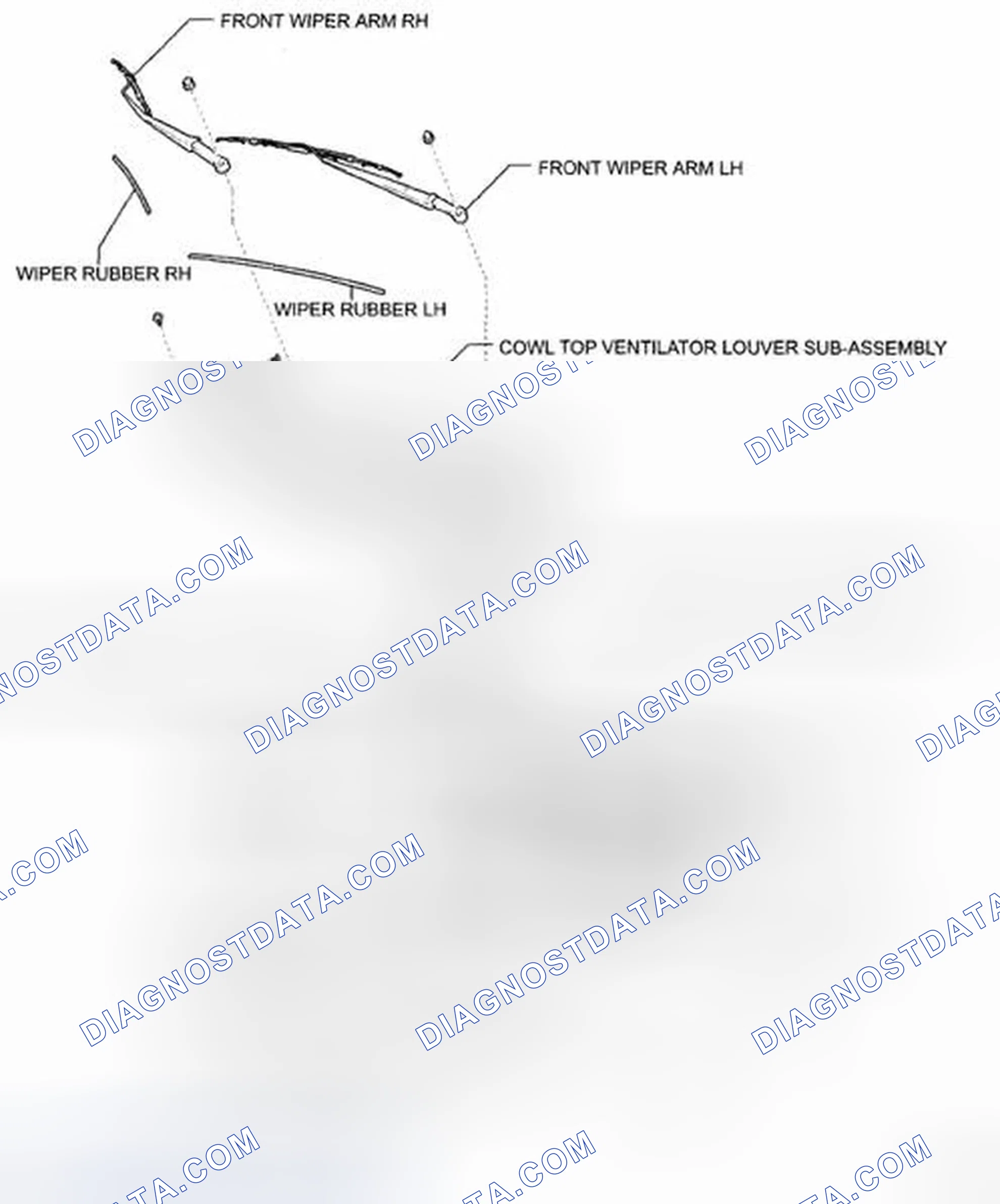 Scheme 25: Identifying Front Wiper Motor And Link Components With Torque Specifications