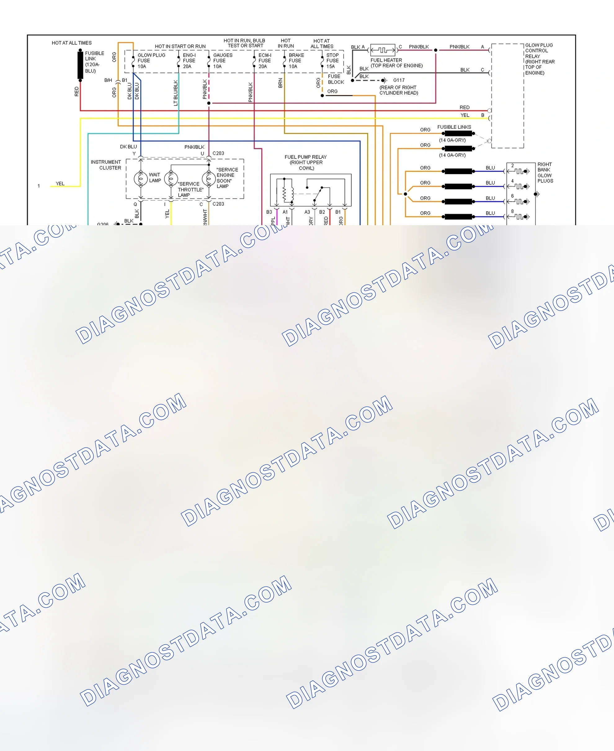 Scheme 234: Wiring Diagram ("C" & "K" Series Pickup, Sierra, Suburban, Tahoe & Yukon - Diesel VIN F & S With 4L80-E - 2 Of 2)