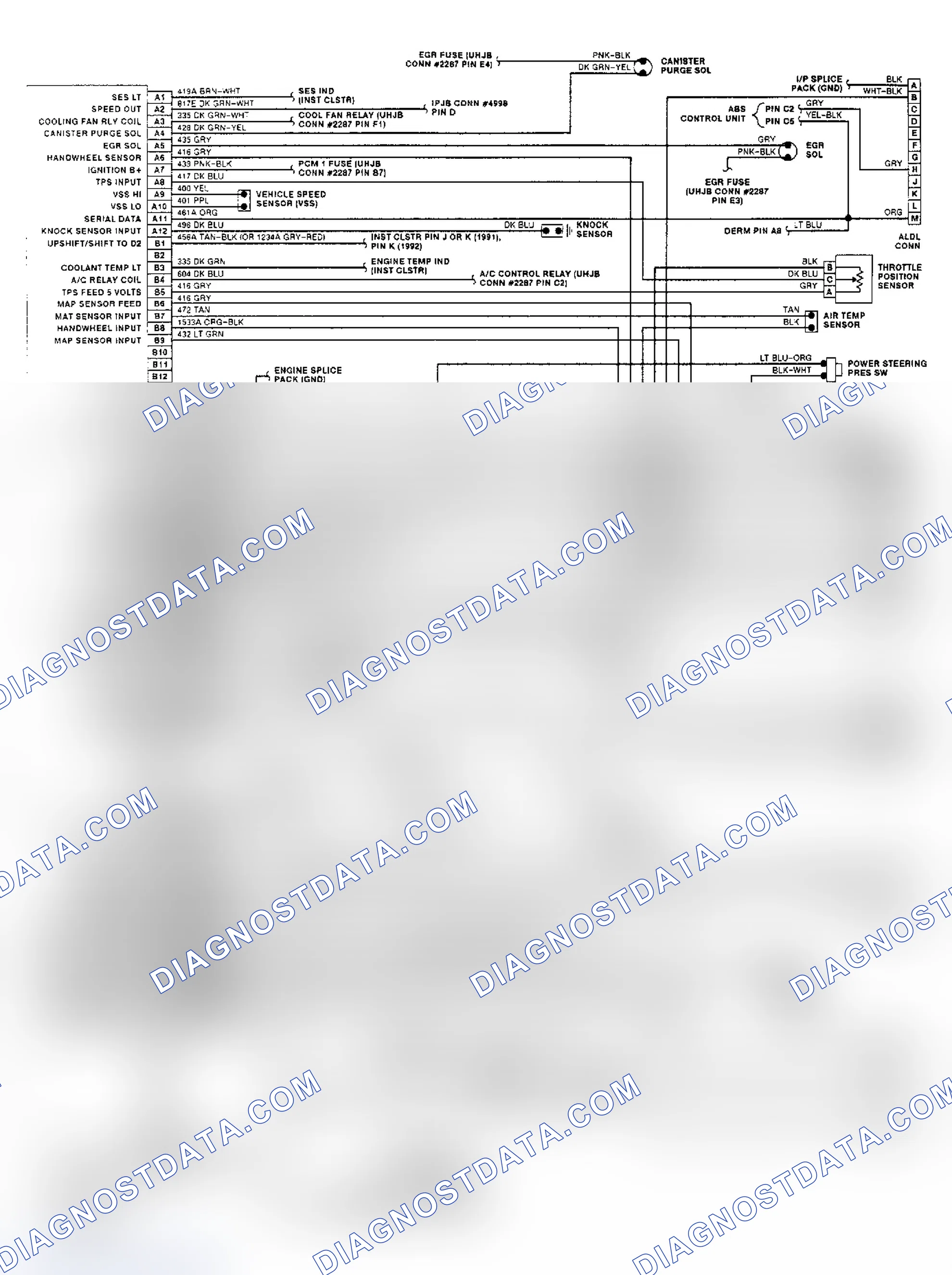 Scheme 46: PCM Wiring Diagram (1 of 2), 1.9L VIN 9