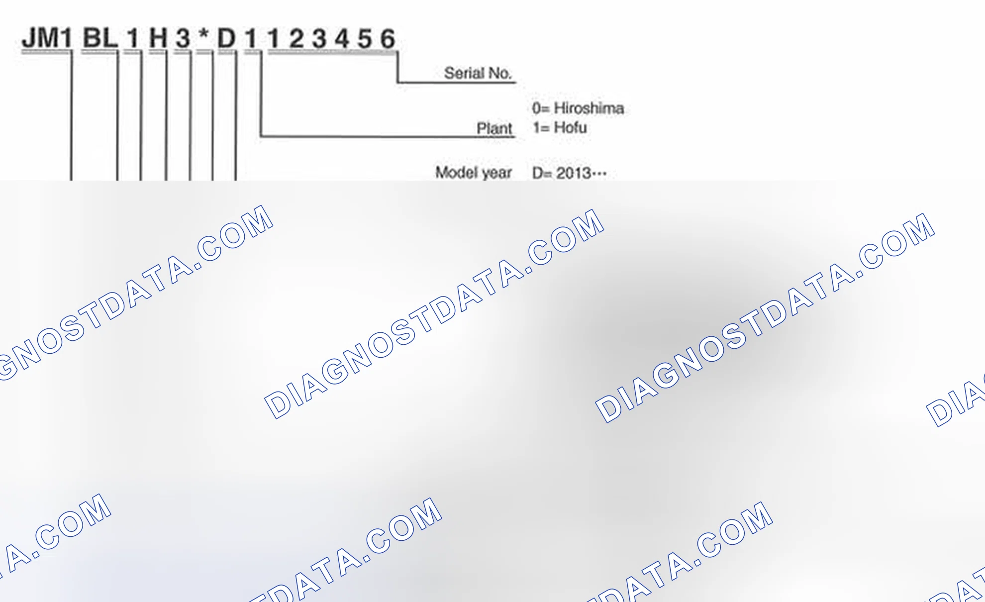 Scheme 1: VEHICLE IDENTIFICATION NUMBER (VIN) CODE