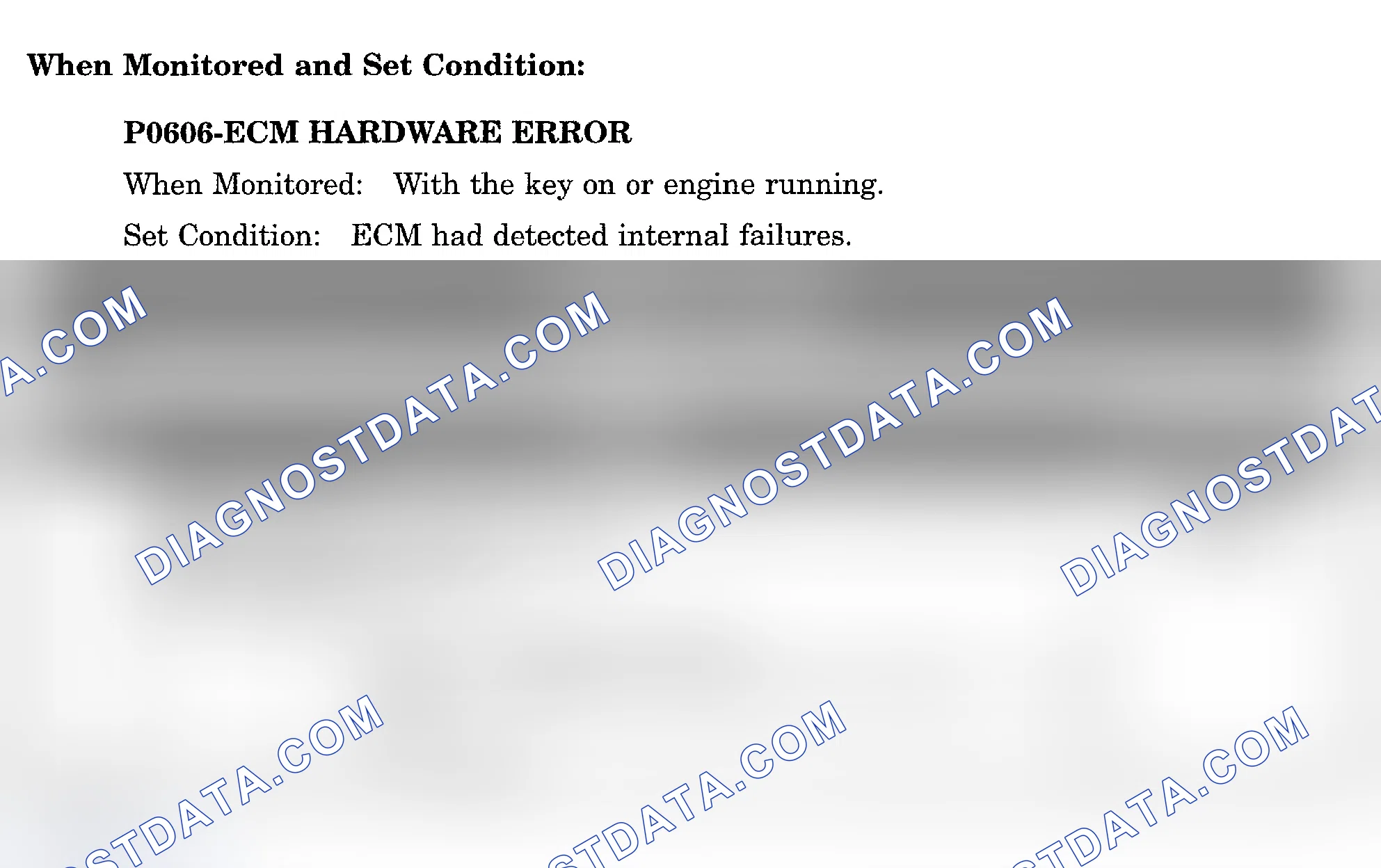 Scheme 931: DTC P0606: ECM FAILURE