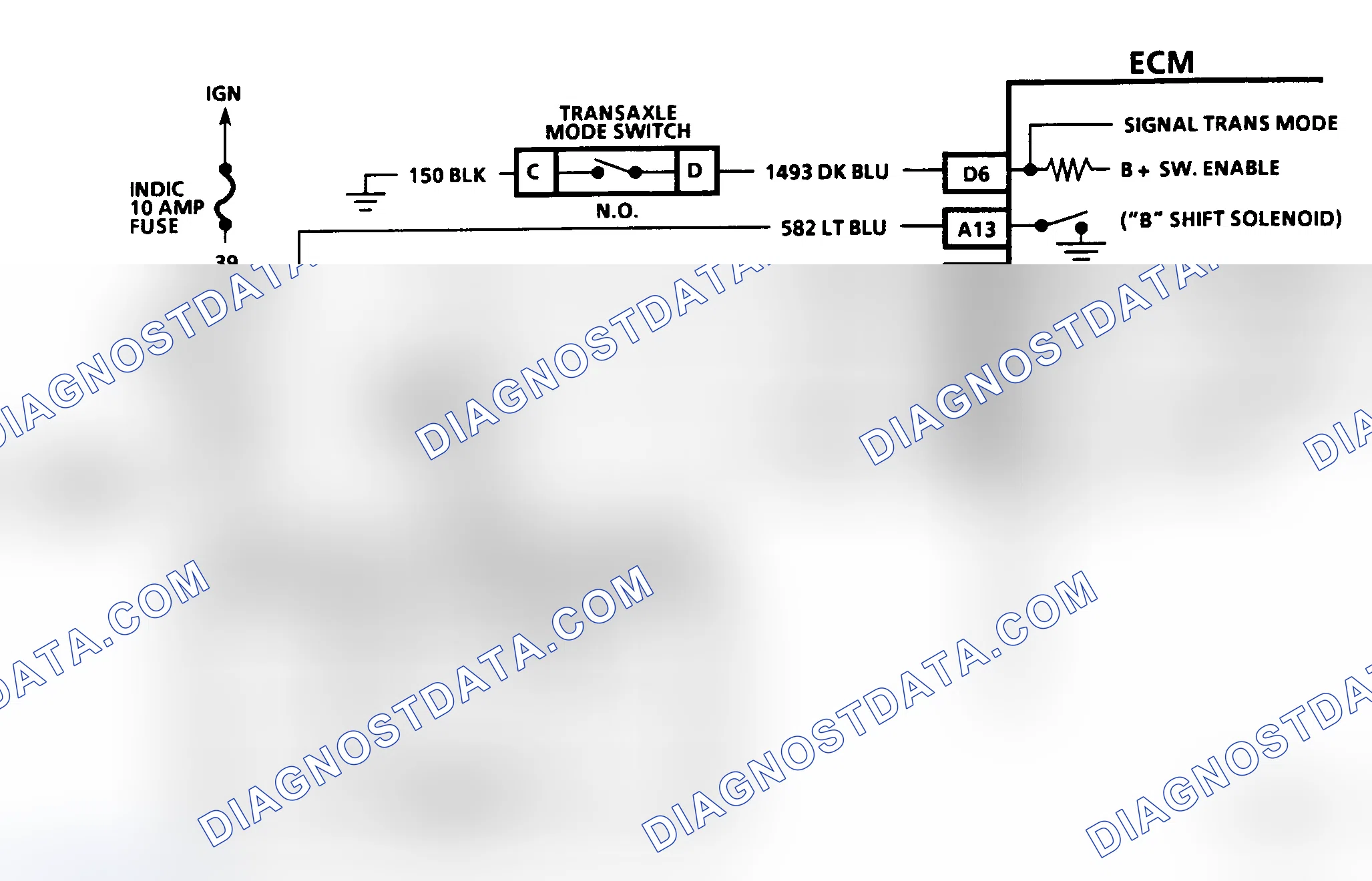 Scheme 176: CHART C-8B, 4T60 TRANSAXLE MODE SWITCH ELECTRICAL DIAGNOSIS - 3.4L PFI W BODY