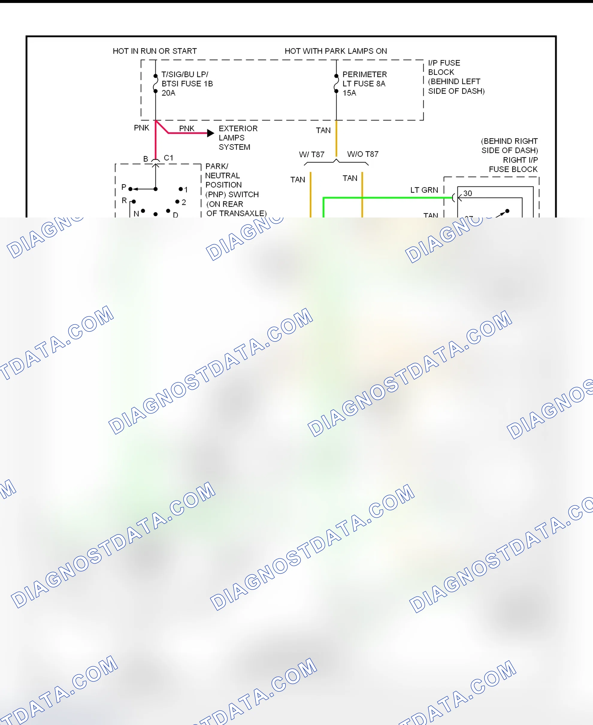 Scheme 63: Back-Up Lights Wiring Diagram (LeSabre)
