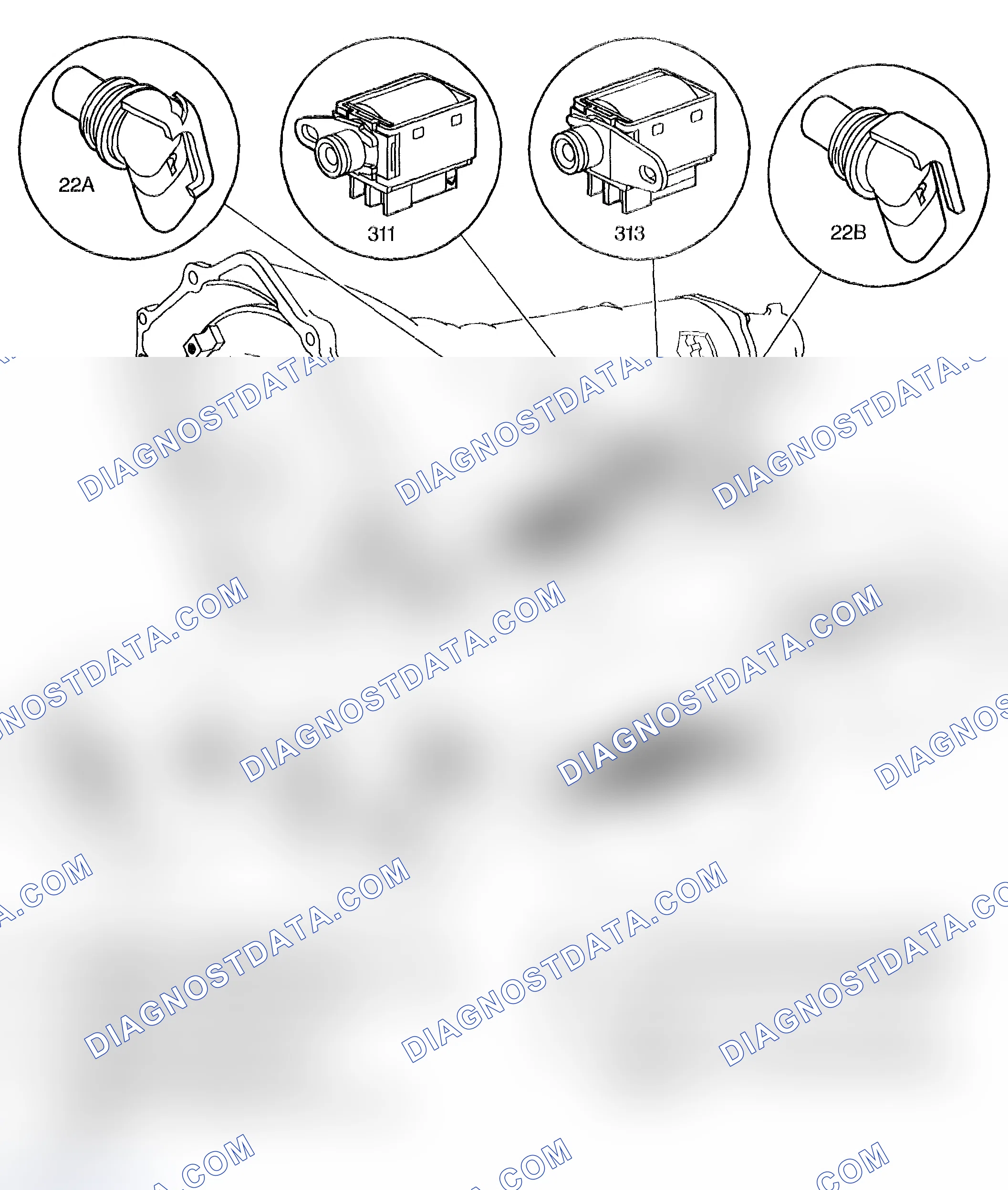 Scheme 740: Automatic Transmission Electronic Component Views