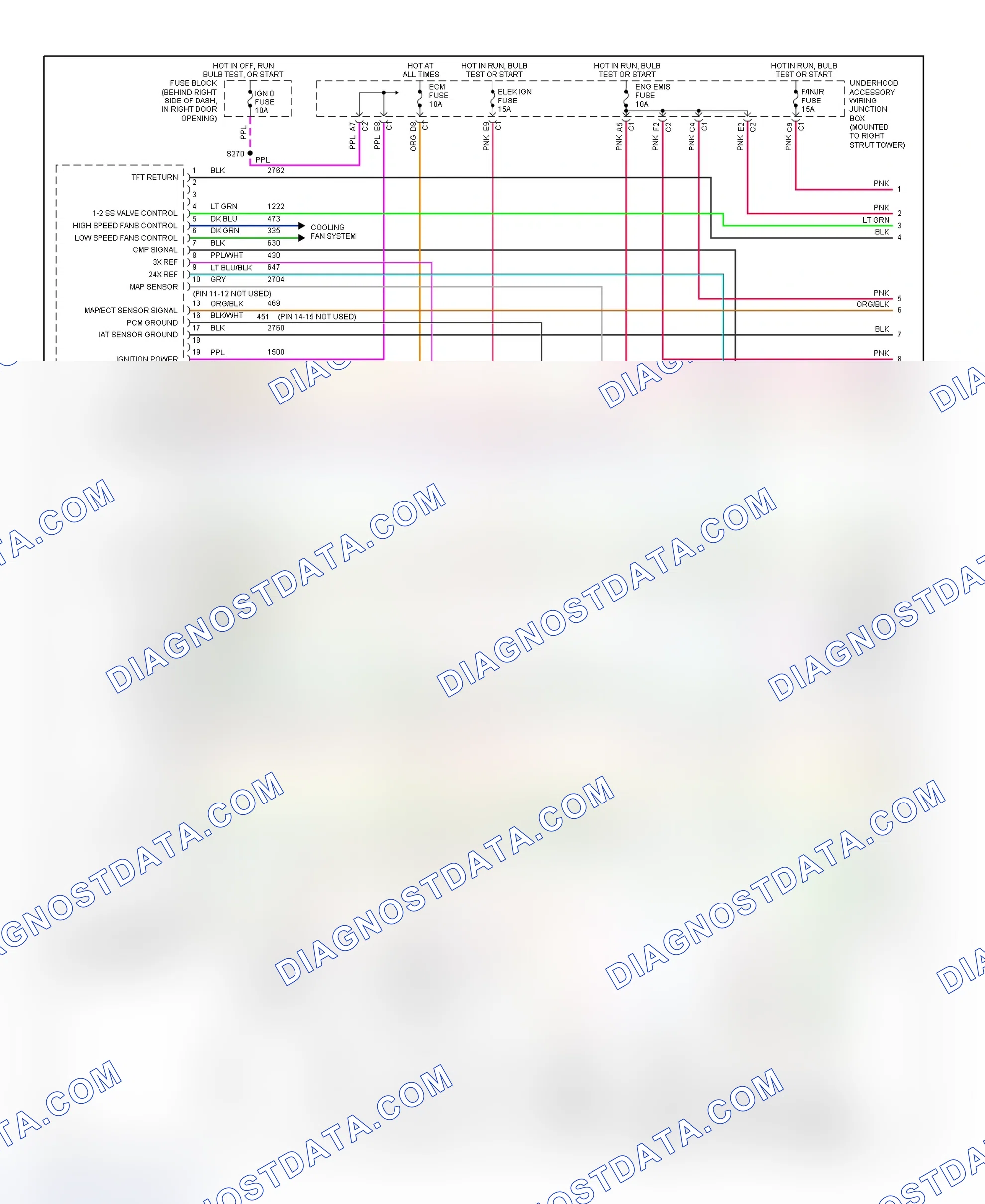 Scheme 44: PCM Wiring Diagram (Century - 3.1L - 1 Of 4)
