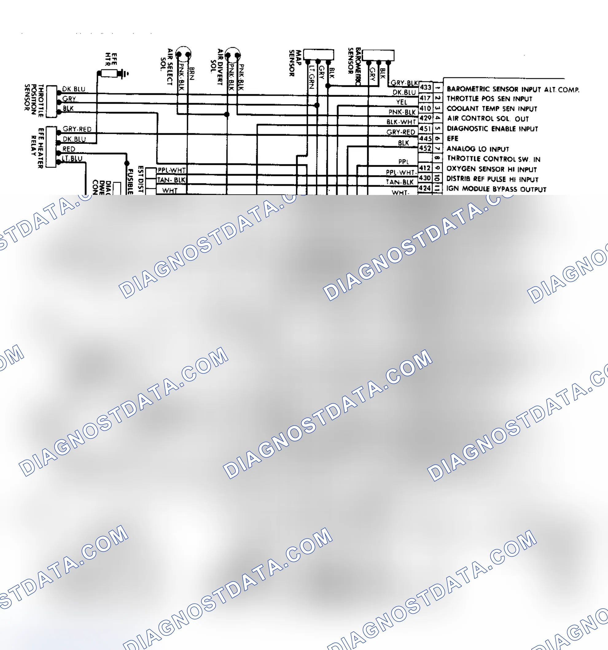 Scheme 172: CCC System Wiring Diagram (Turbo & Pontiac Sunbird/2000)