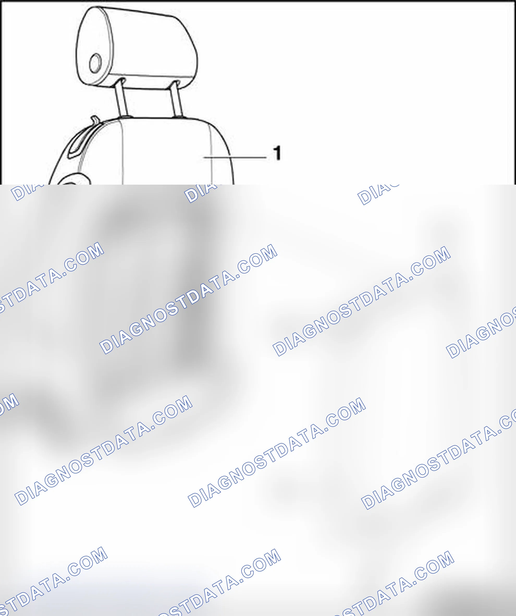 Scheme 203: Backrest cover panel, removing and installing