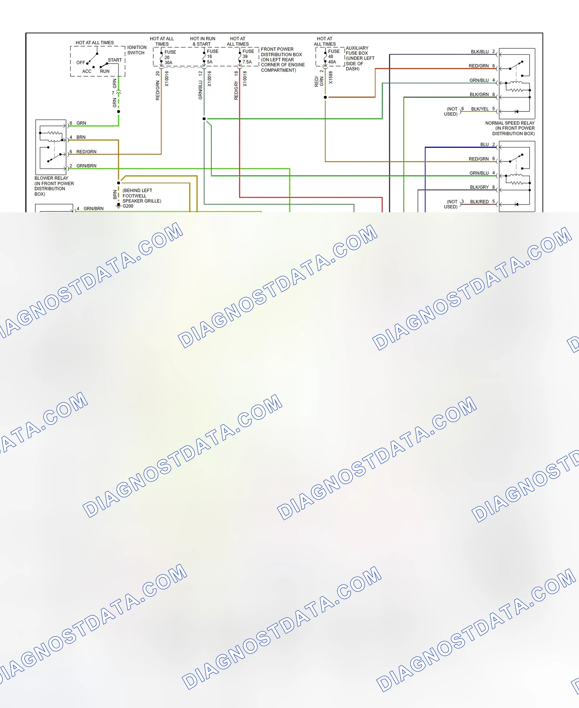 Fig. 29: Manual A/C-Heater System Wiring Diagram (2000 Z3 - 3.2L)