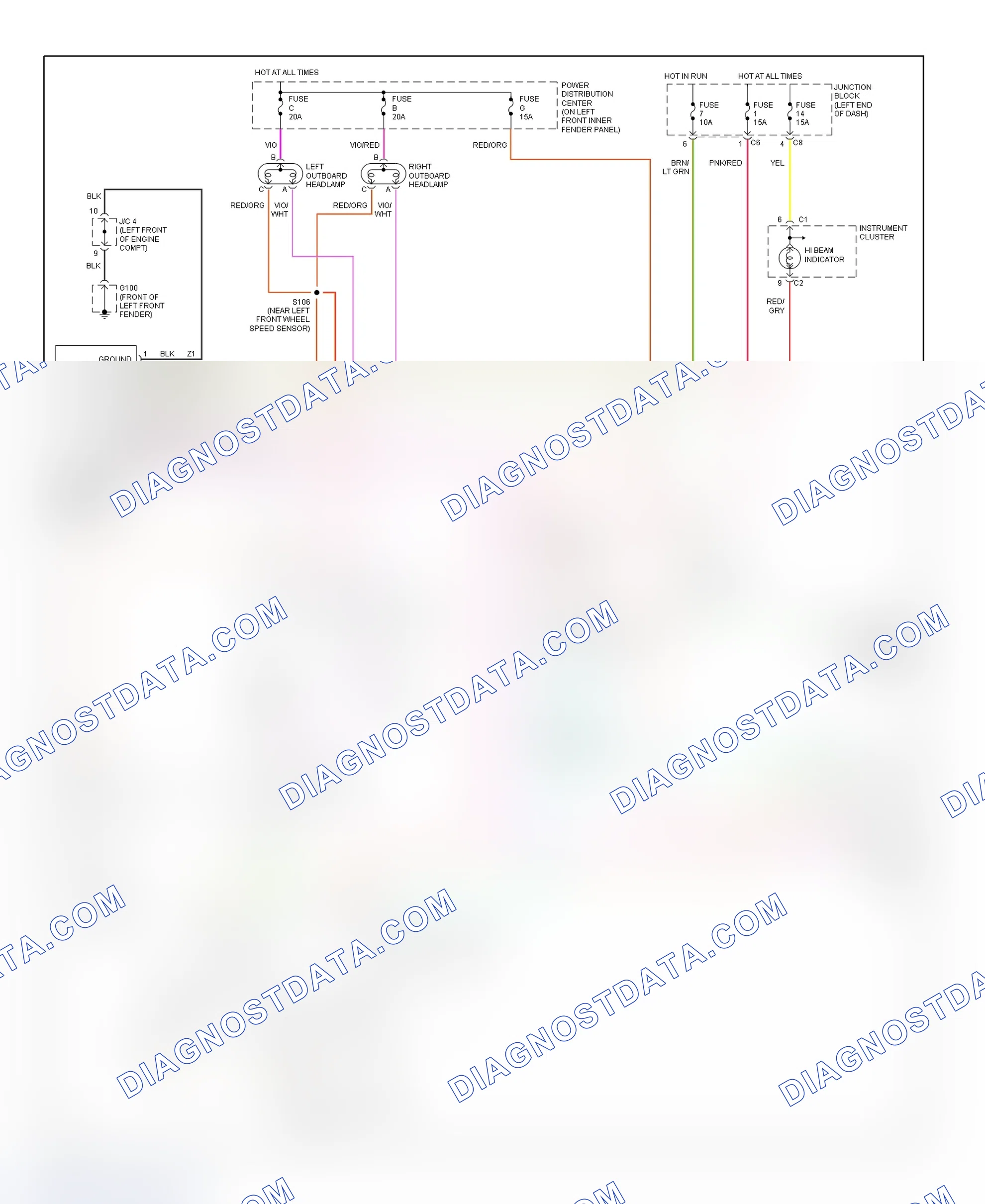 Scheme 21: Daytime Running Lights Wiring Diagram (Ram Pickup - Without Quad Headlights)