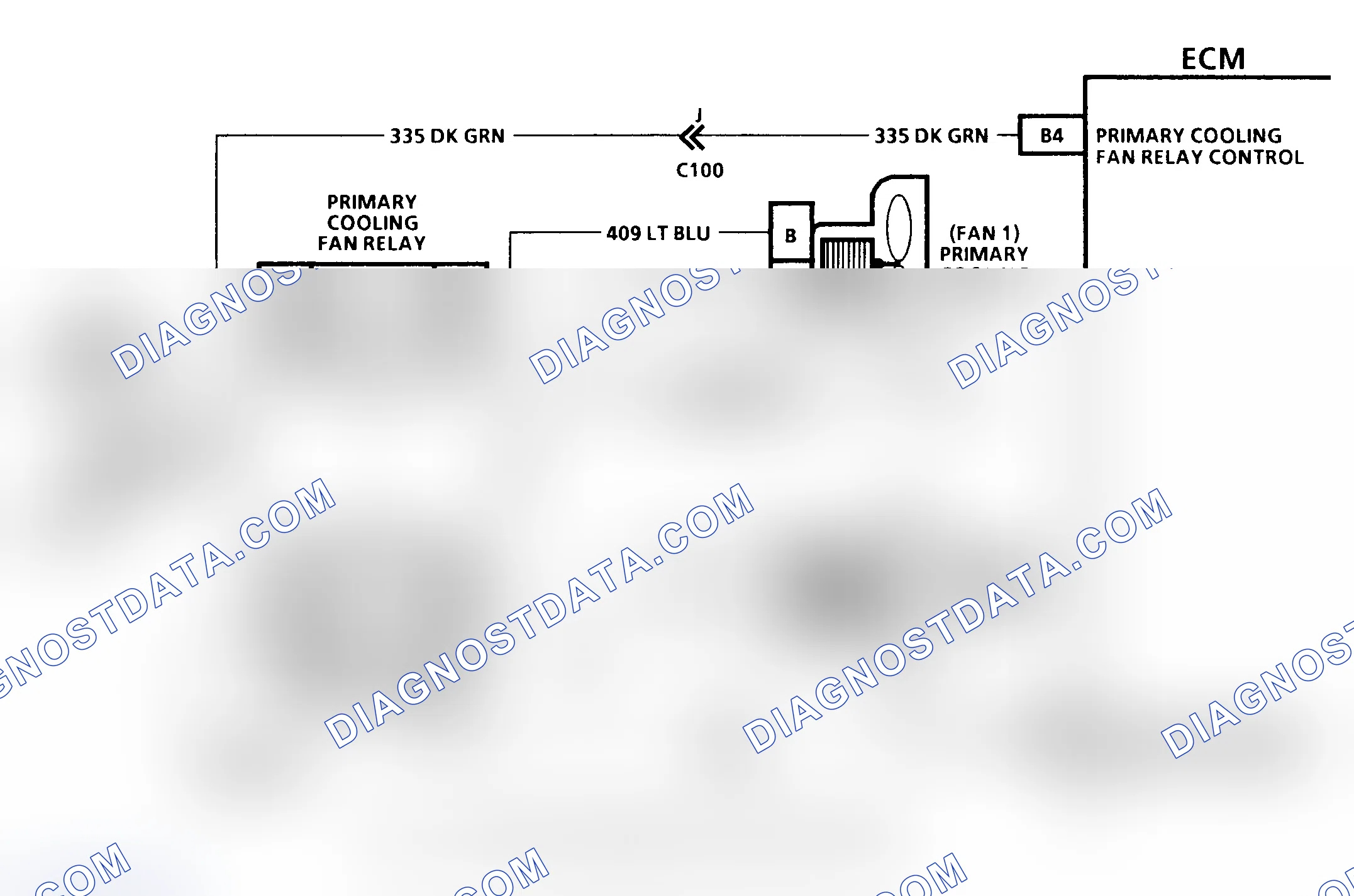 Scheme 228: Chart C-12 Schematic (5.7L VIN P - "F" Body) Cooling Fan Circuit Diagnosis