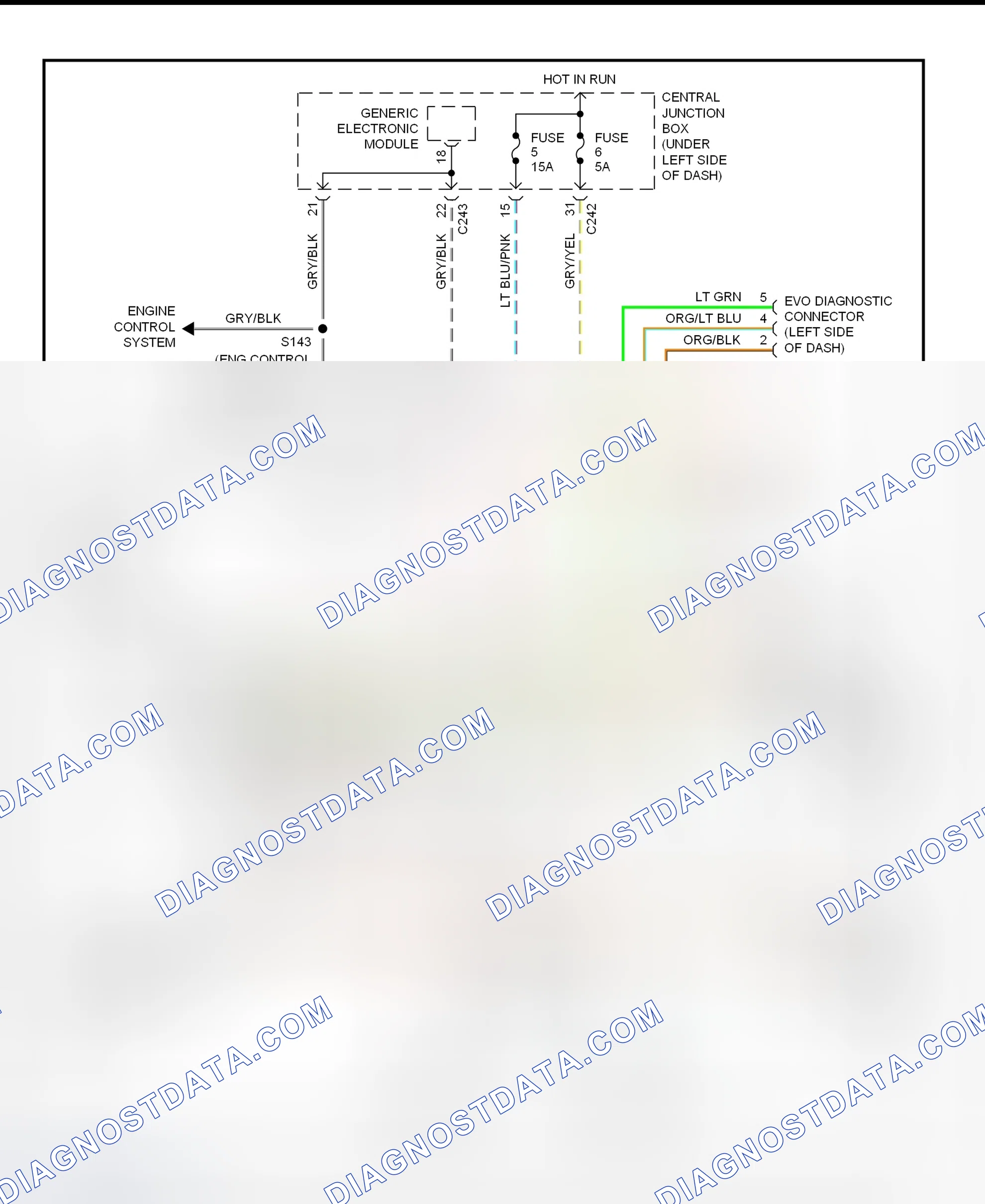 Fig. 27: Electronic Power Steering Wiring Diagram (Without Air Suspension - 1999-2001)
