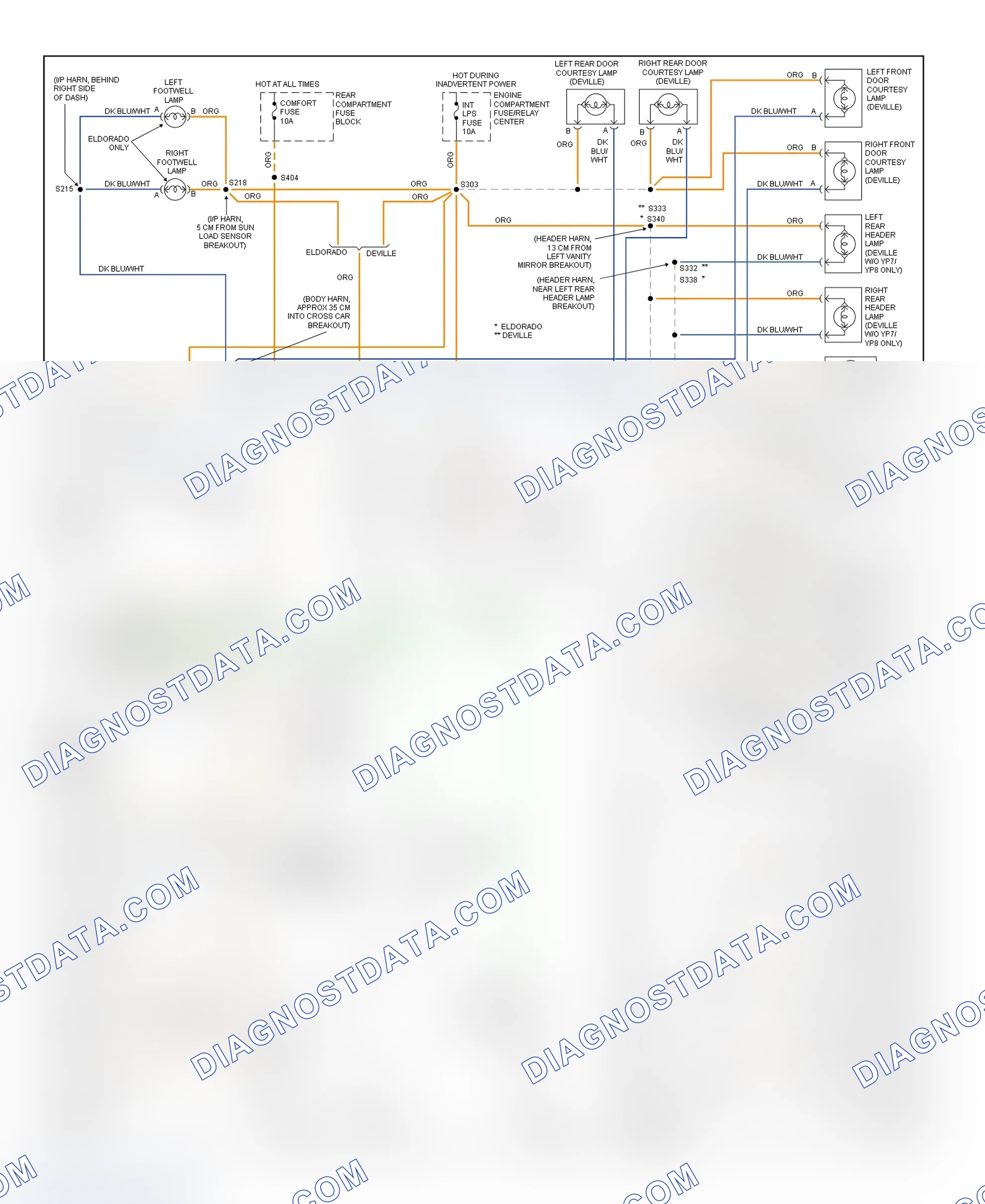 Scheme 31: Illumination/Interior Lights Wiring Diagram (DeVille & Eldorado - 1 Of 2)