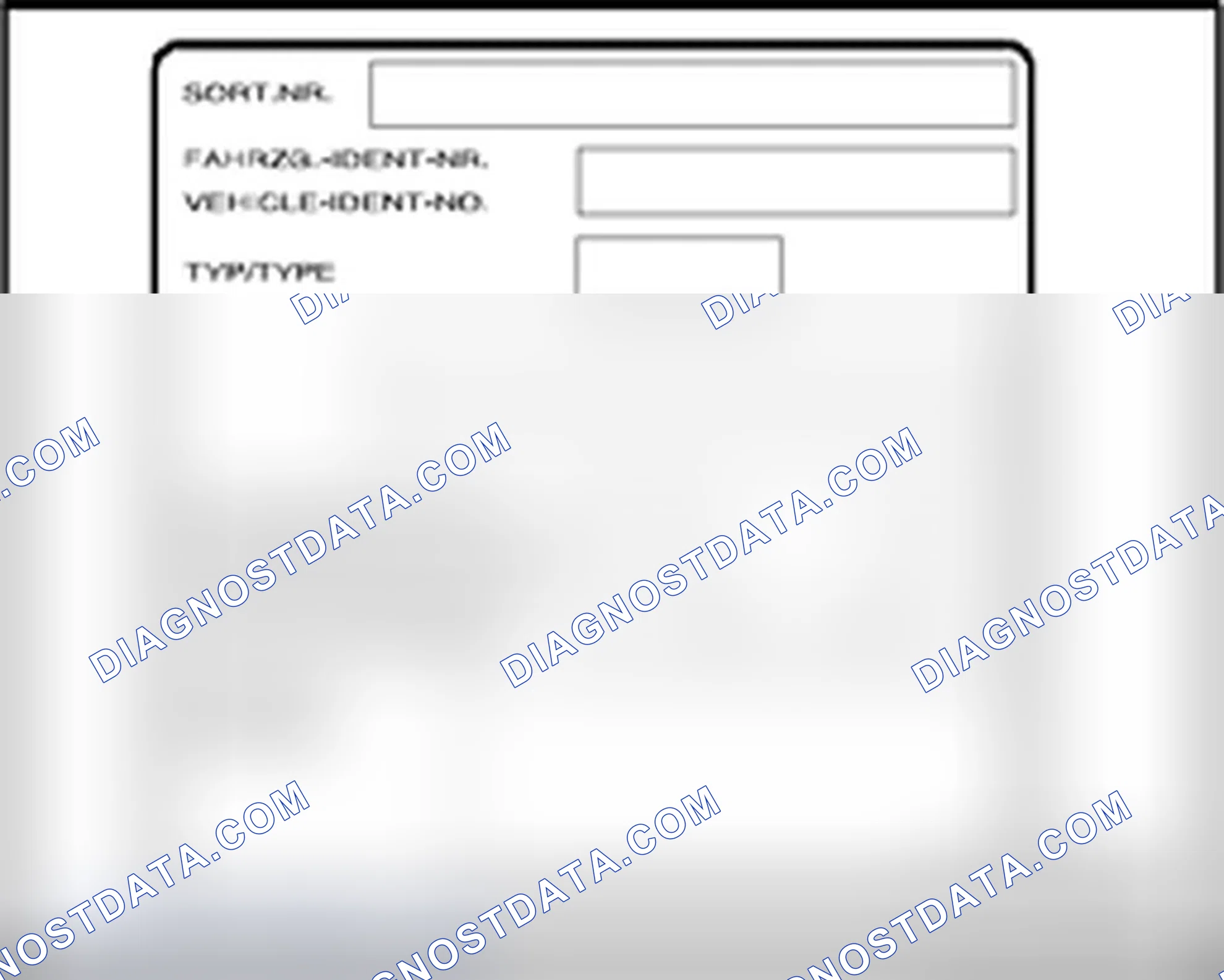 Scheme 16: Vehicle data sticker