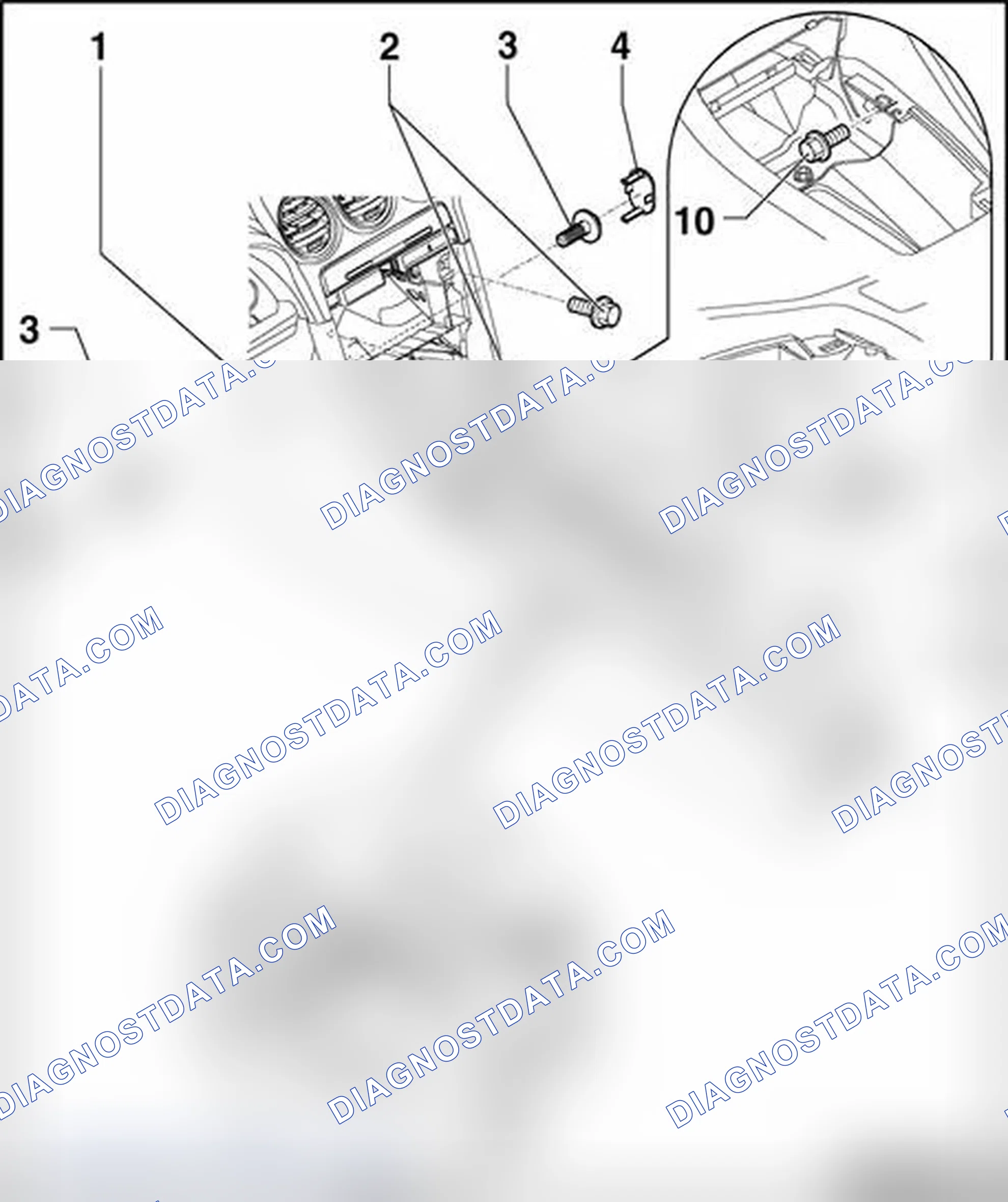 Scheme 15: Center console, assembly overview