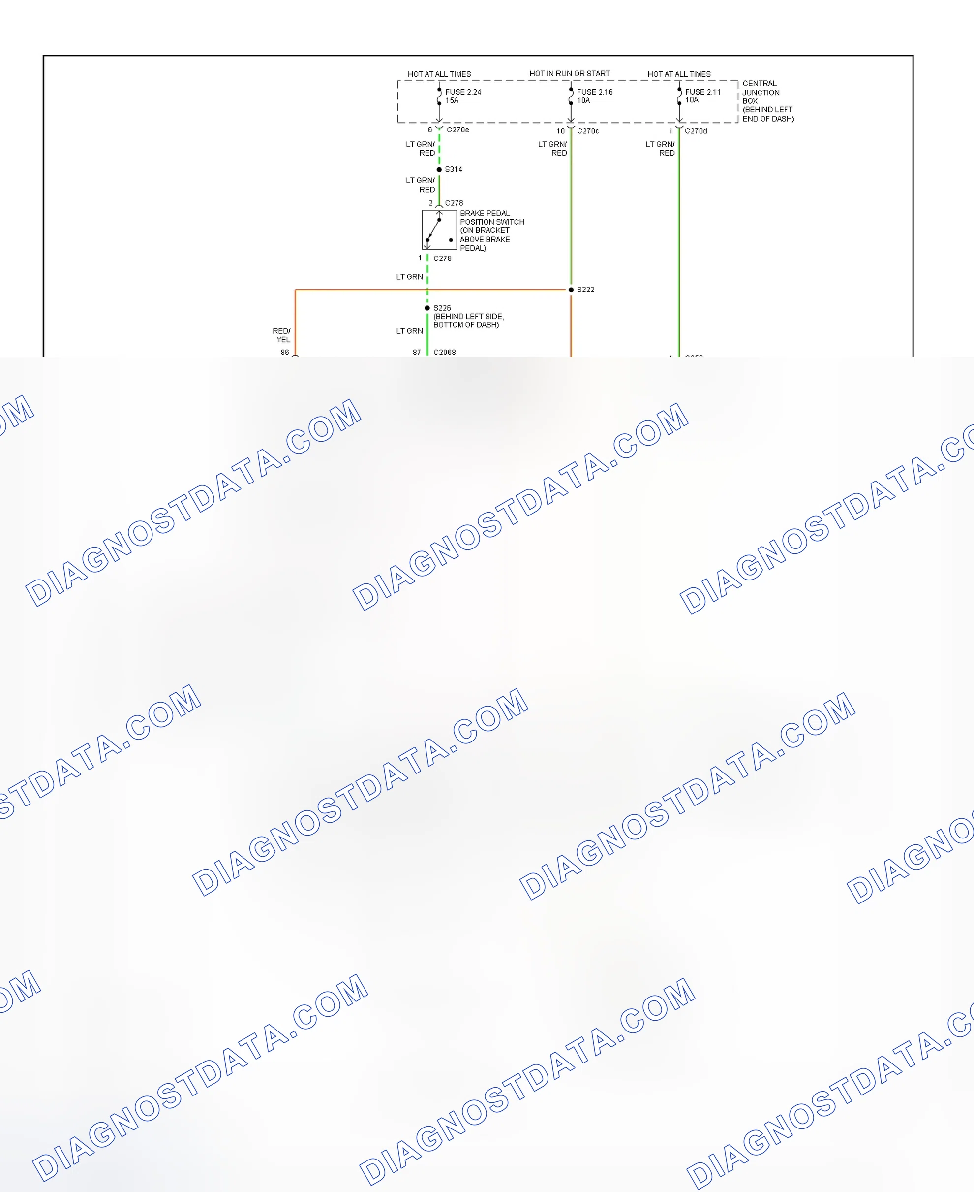 Fig. 194: Shift Interlock System Wiring Diagram (2001 Escape)