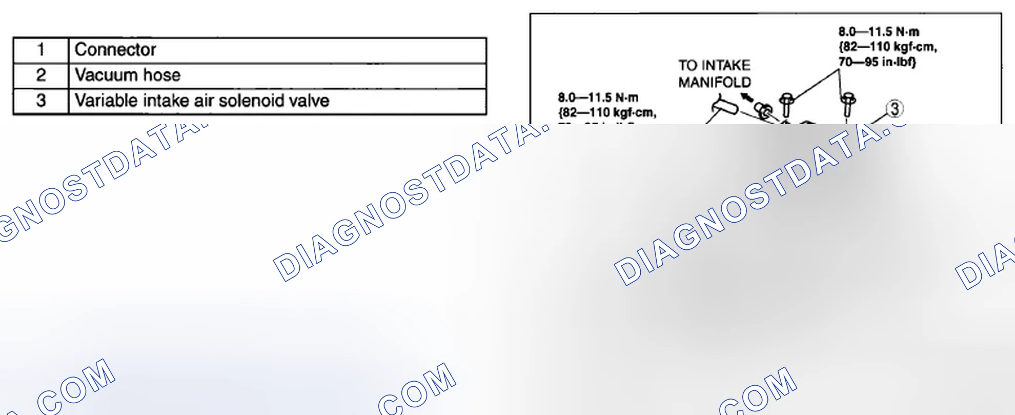 Scheme 147: VARIABLE INTAKE AIR SOLENOID VALVE REMOVAL/INSTALLATION [LF]