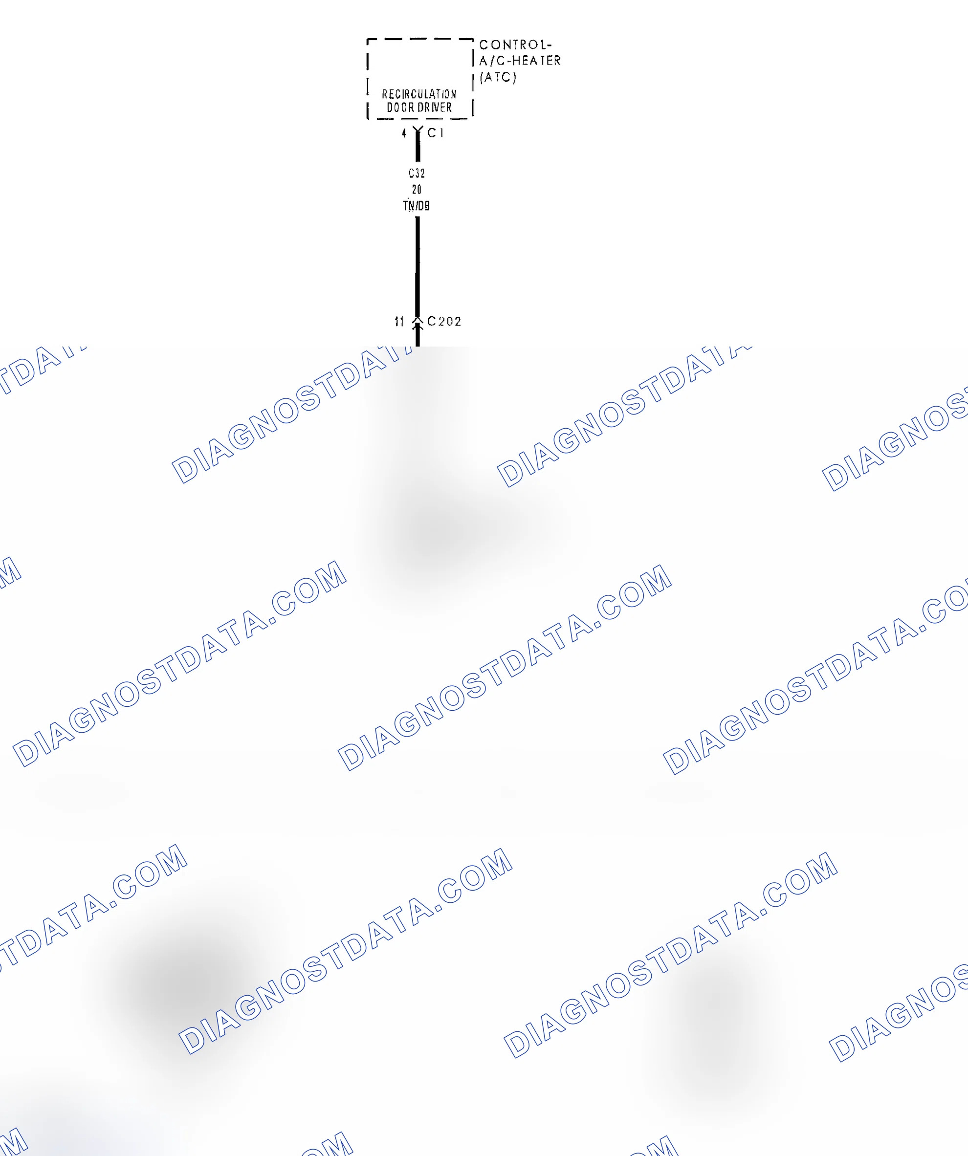 Scheme 53: B105A-RECIRCULATION DOOR CONTROL CIRCUIT HIGH (ATC)