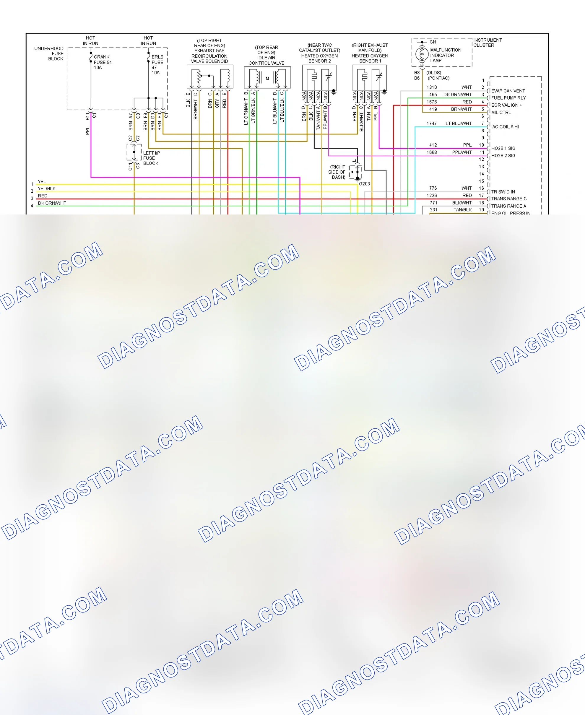 Scheme 6: PCM Wiring Diagram (Alero & Grand Am - 3.4L - 3 Of 3)