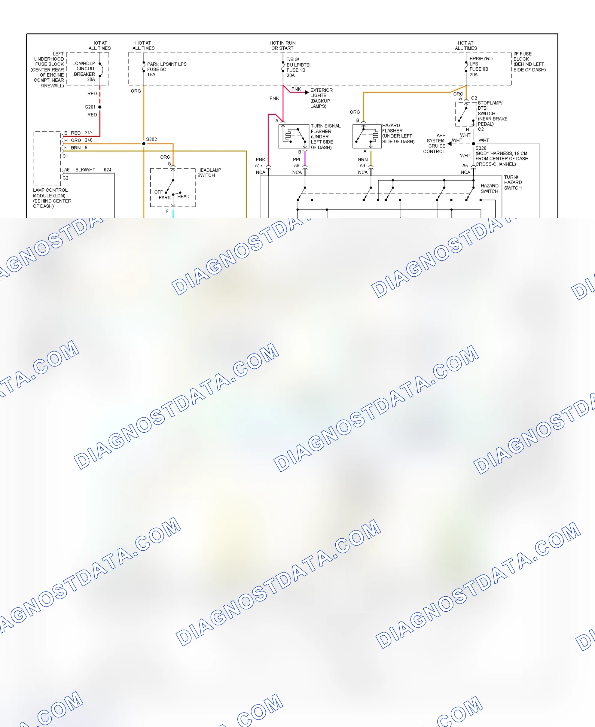 Scheme 16: Exterior Lights Wiring Diagram (Eighty Eight & LSS)