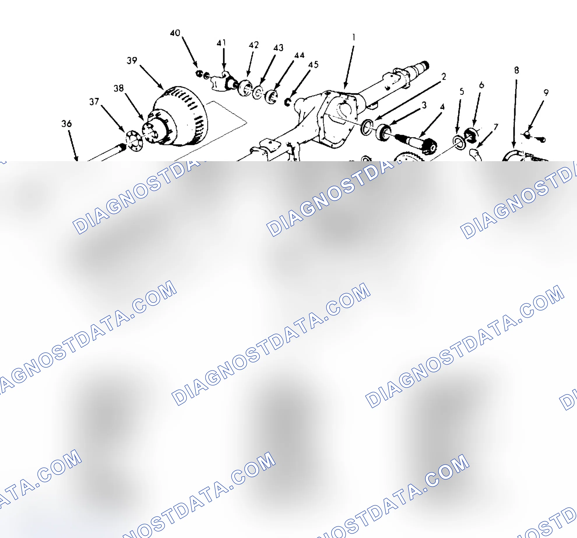 Scheme 13: Exploded View Of Dana Full-Floating Axle Assembly