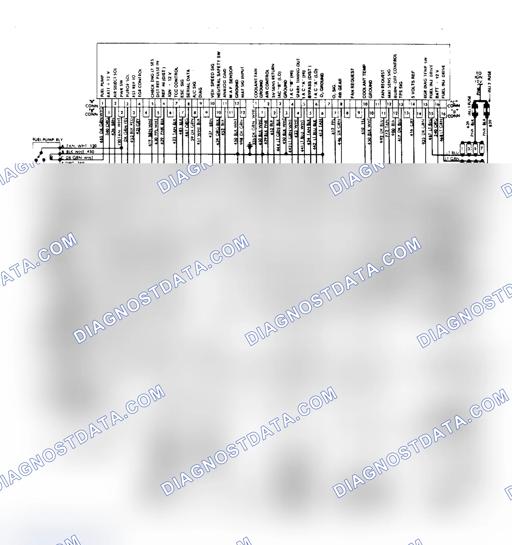 Scheme 68: Wiring Diagram for 5.0L Port Fuel Injection System