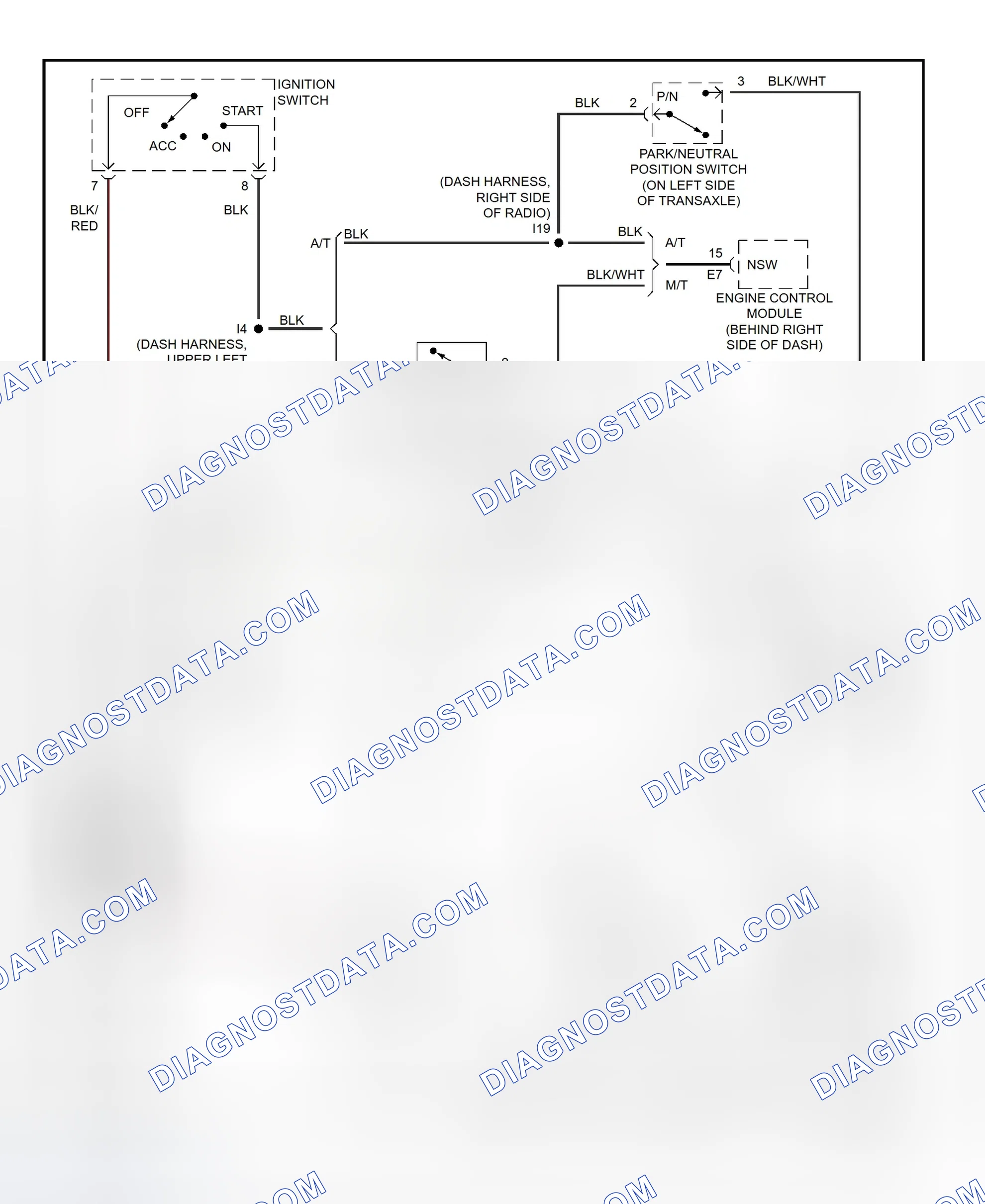 Fig. 35: Starting System Wiring Diagram (Tercel)