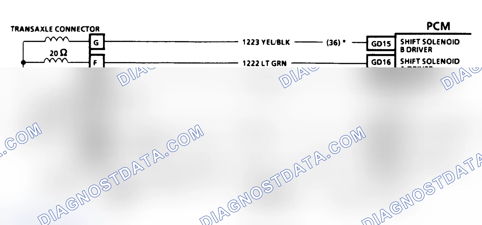 Scheme 168: CODE 36, SHIFT CONTROL PROBLEM - 3.8L C & E BODIES W/4T60E TRANSAXLE