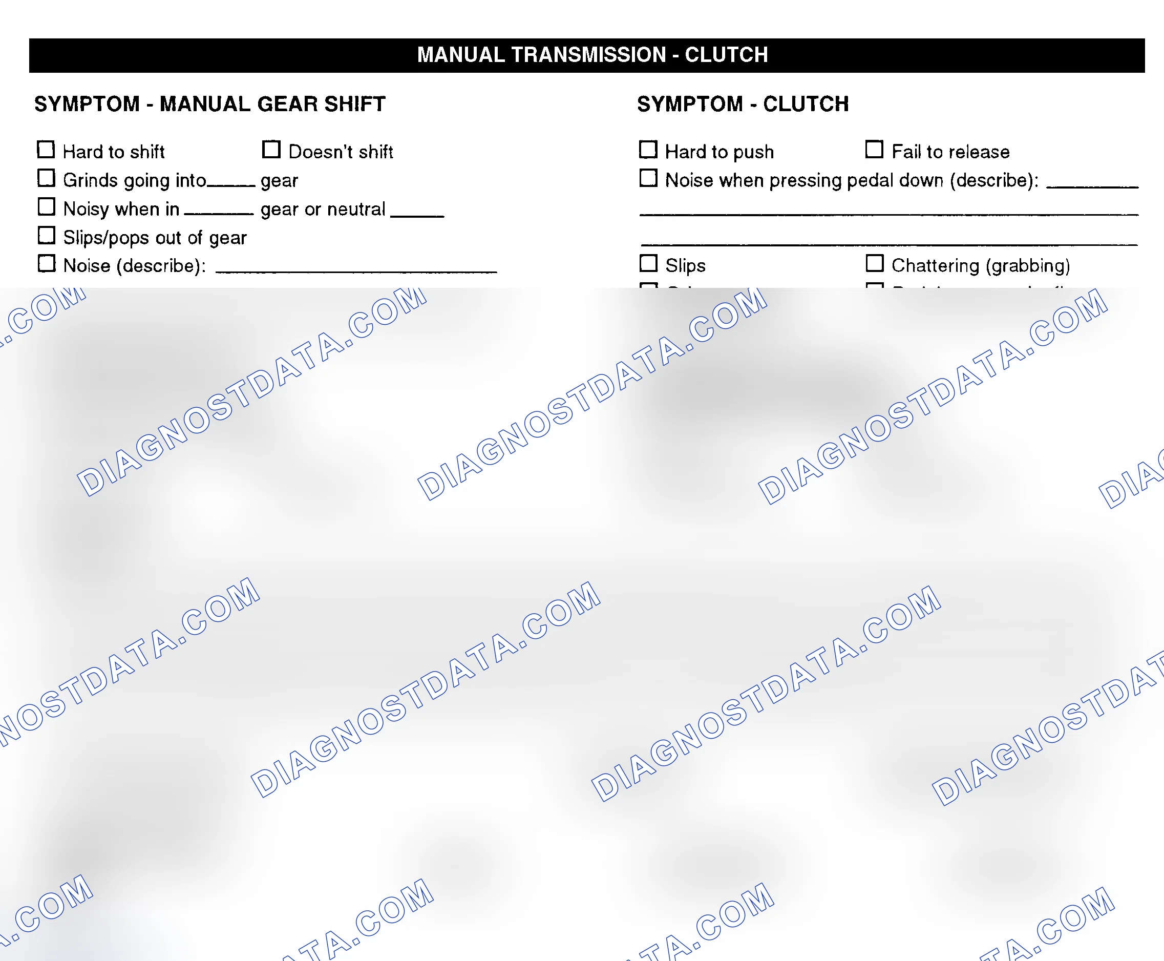 Scheme 10: Manual Transmission & Clutch