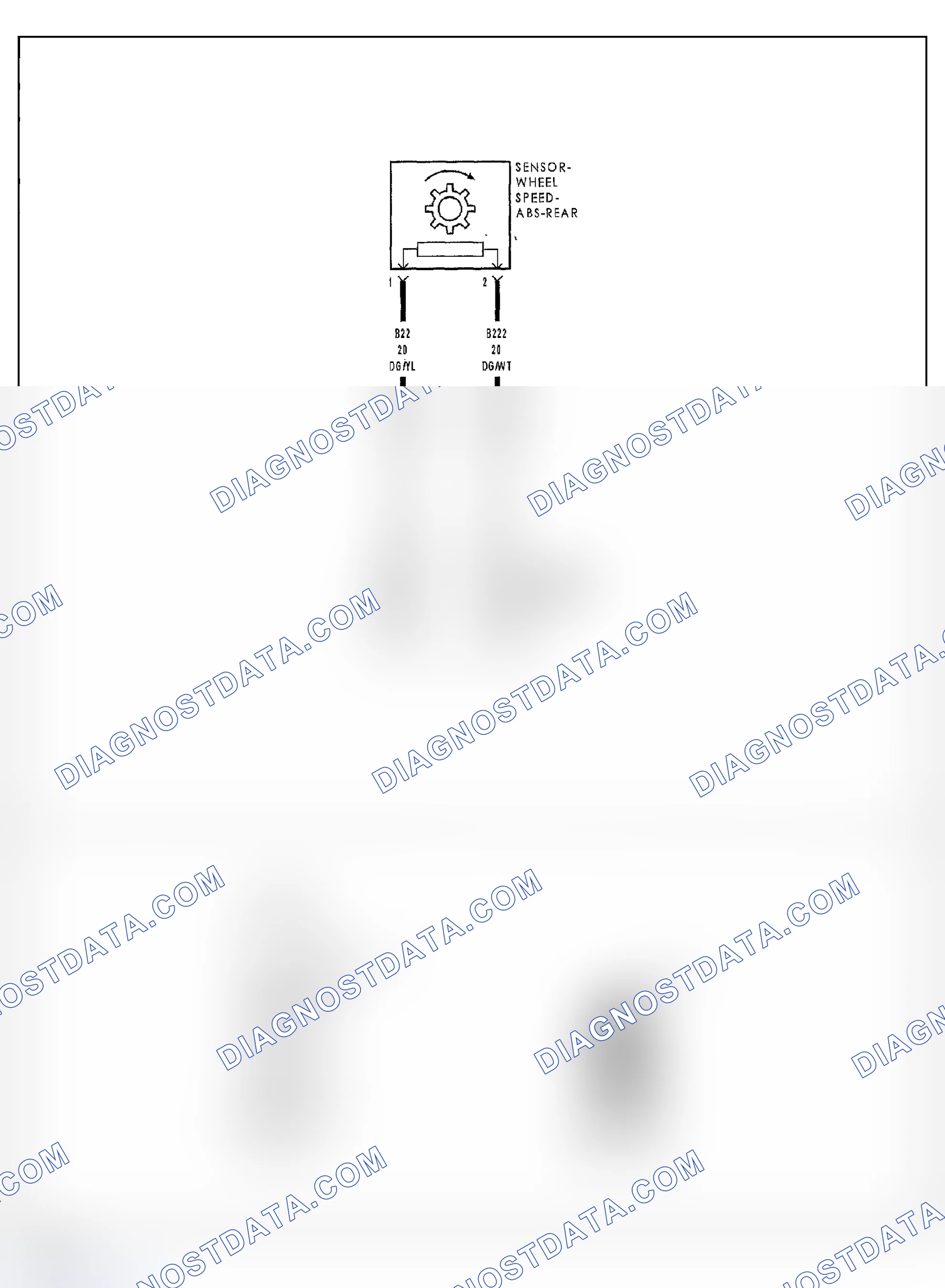 Scheme 150: C1036-REAR WHEEL SPEED SENSOR CIRCUIT