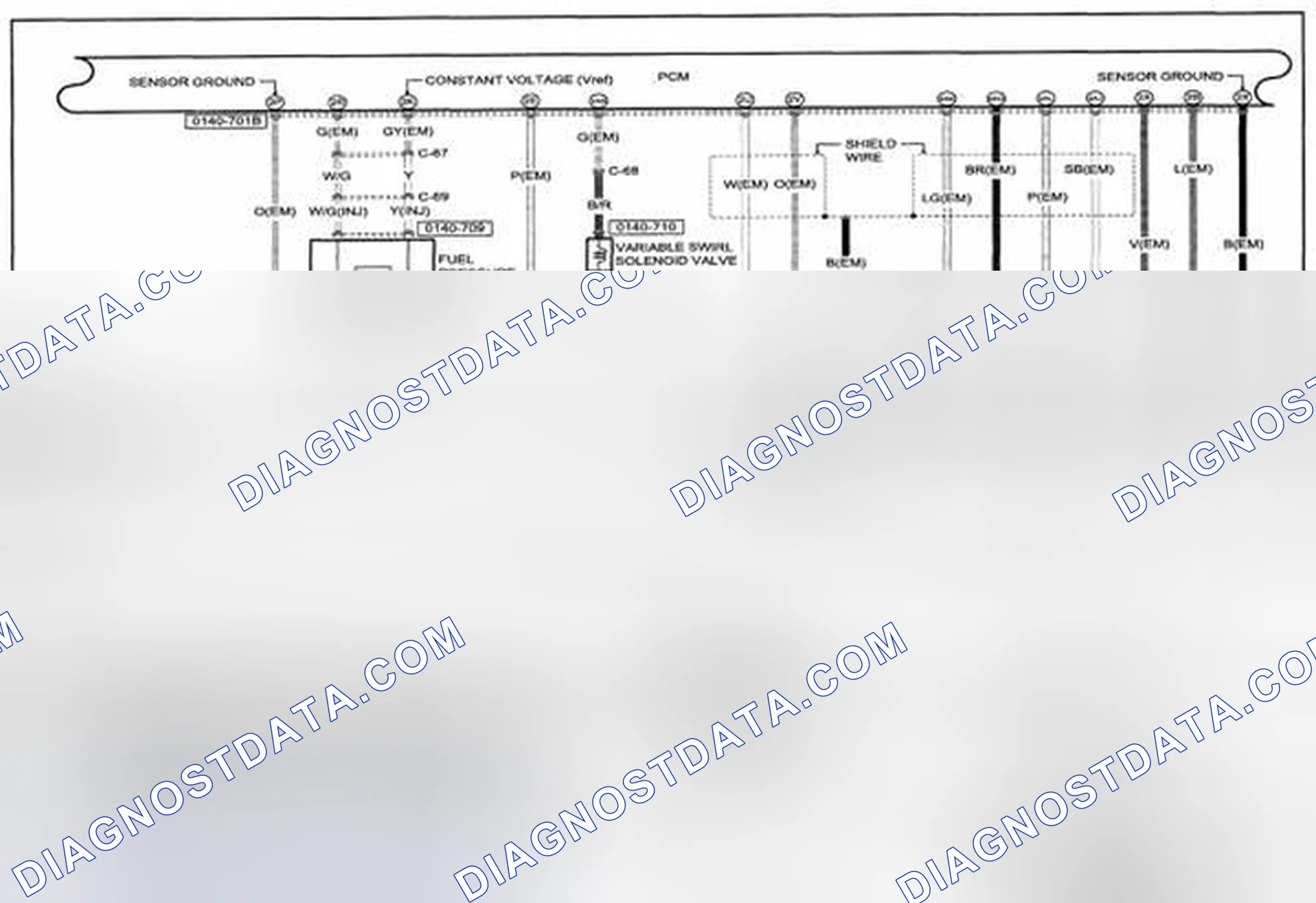 Scheme 146: Control System (MZR 2.3 DISI Turbo) Wiring Diagram - 0140-7d (1 Of 2)