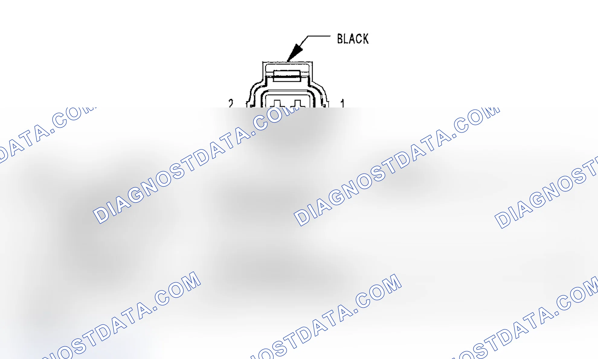 Scheme 305: A/C PRESSURE TRANSDUCER CONNECTOR END VIEW