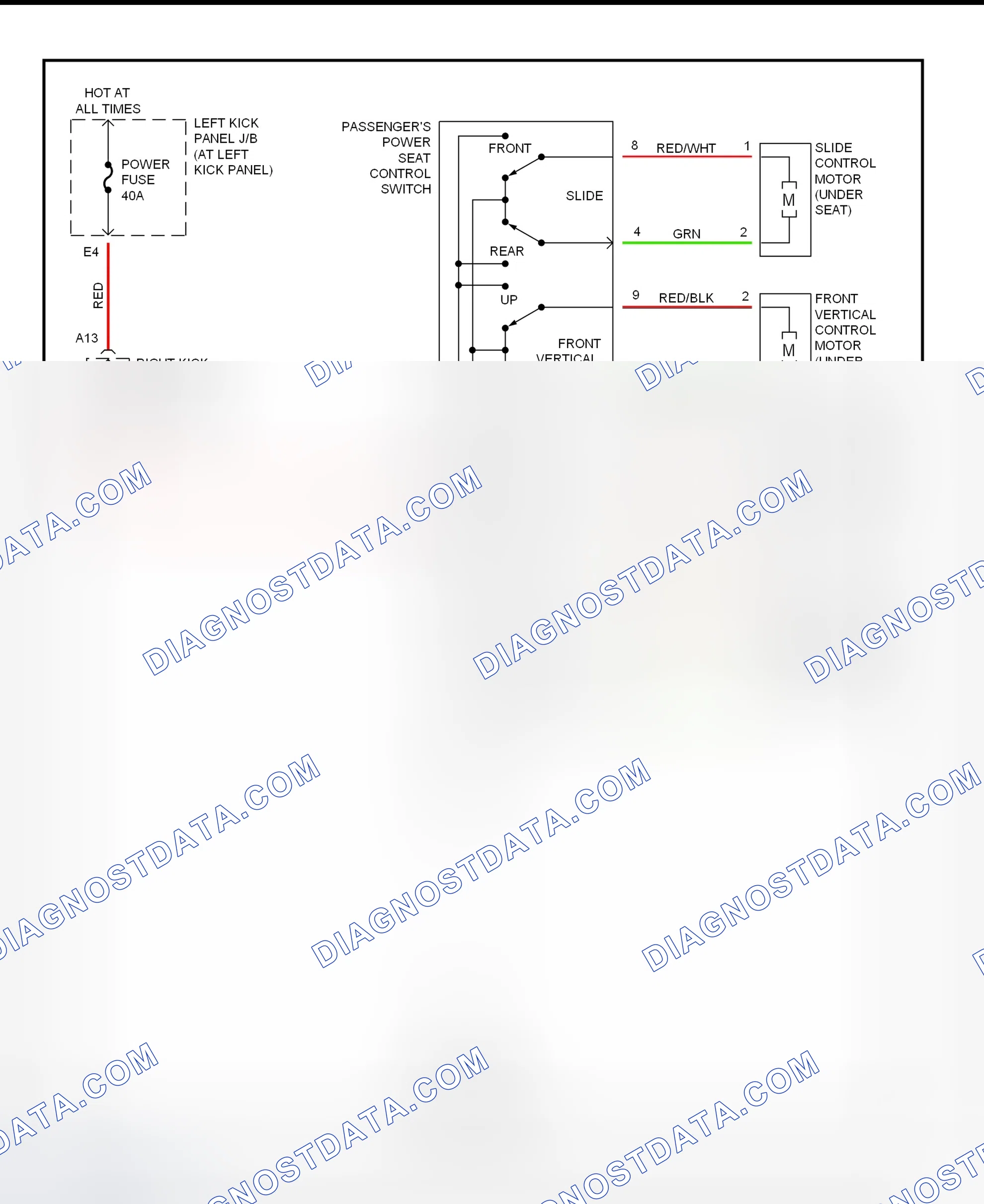 Scheme 16: Passenger's Power Seat System Wiring Diagram (LX470)