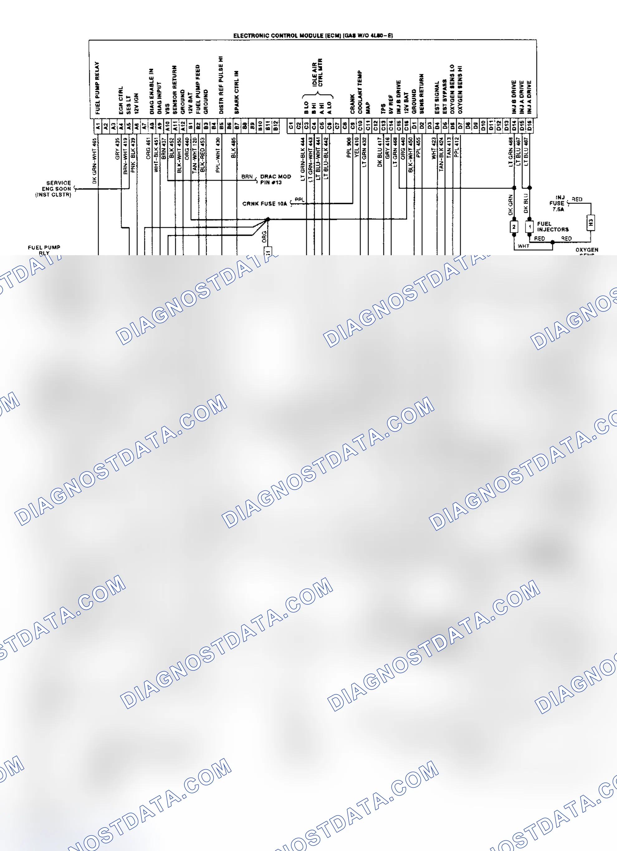 Scheme 18: Wiring Diagram ("P" Series Chassis 5.7L & 7.4L W/O 4L80-E Trans.)