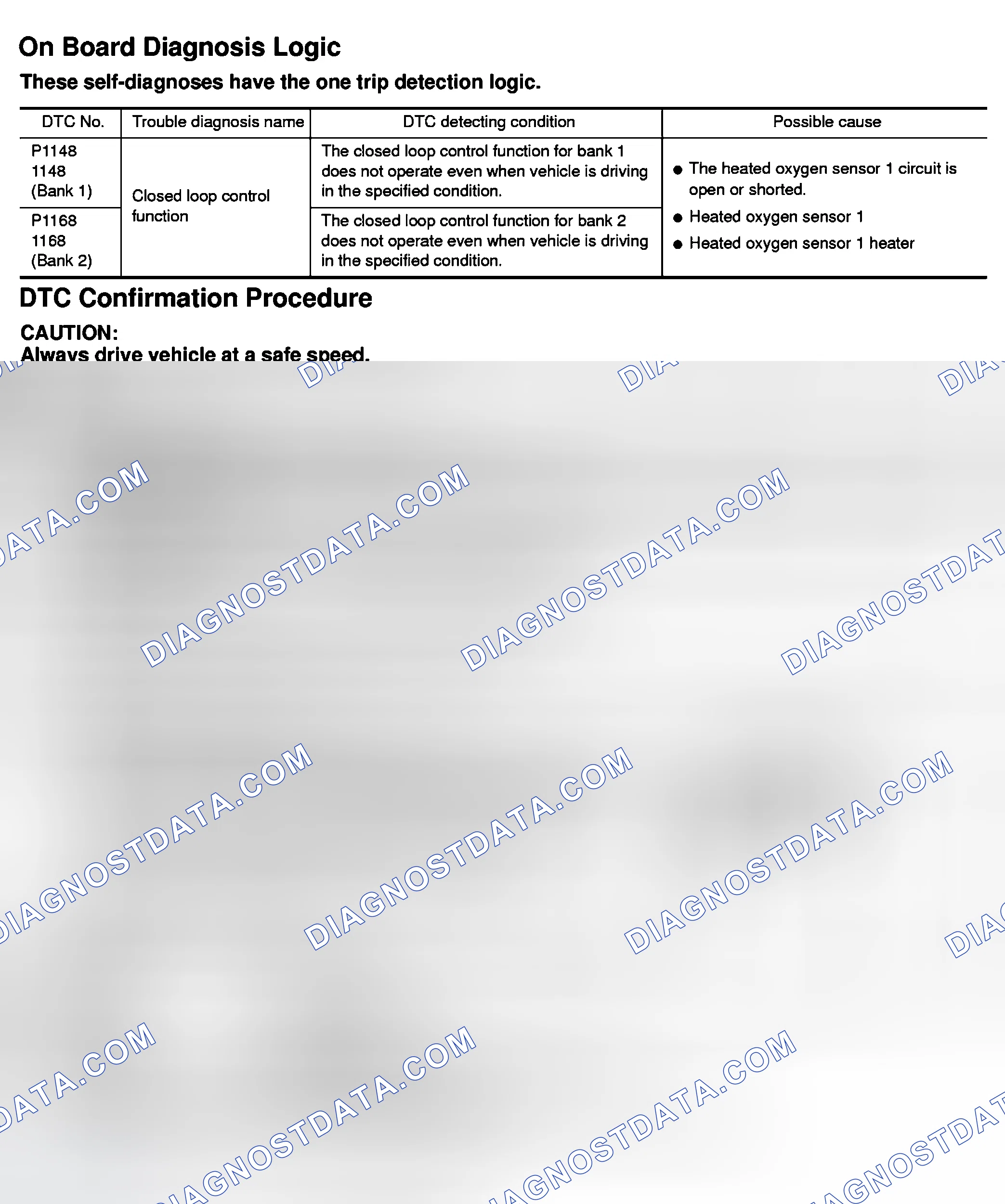 Scheme 540: On Board Diagnosis Logic & DTC Confirmation Procedure