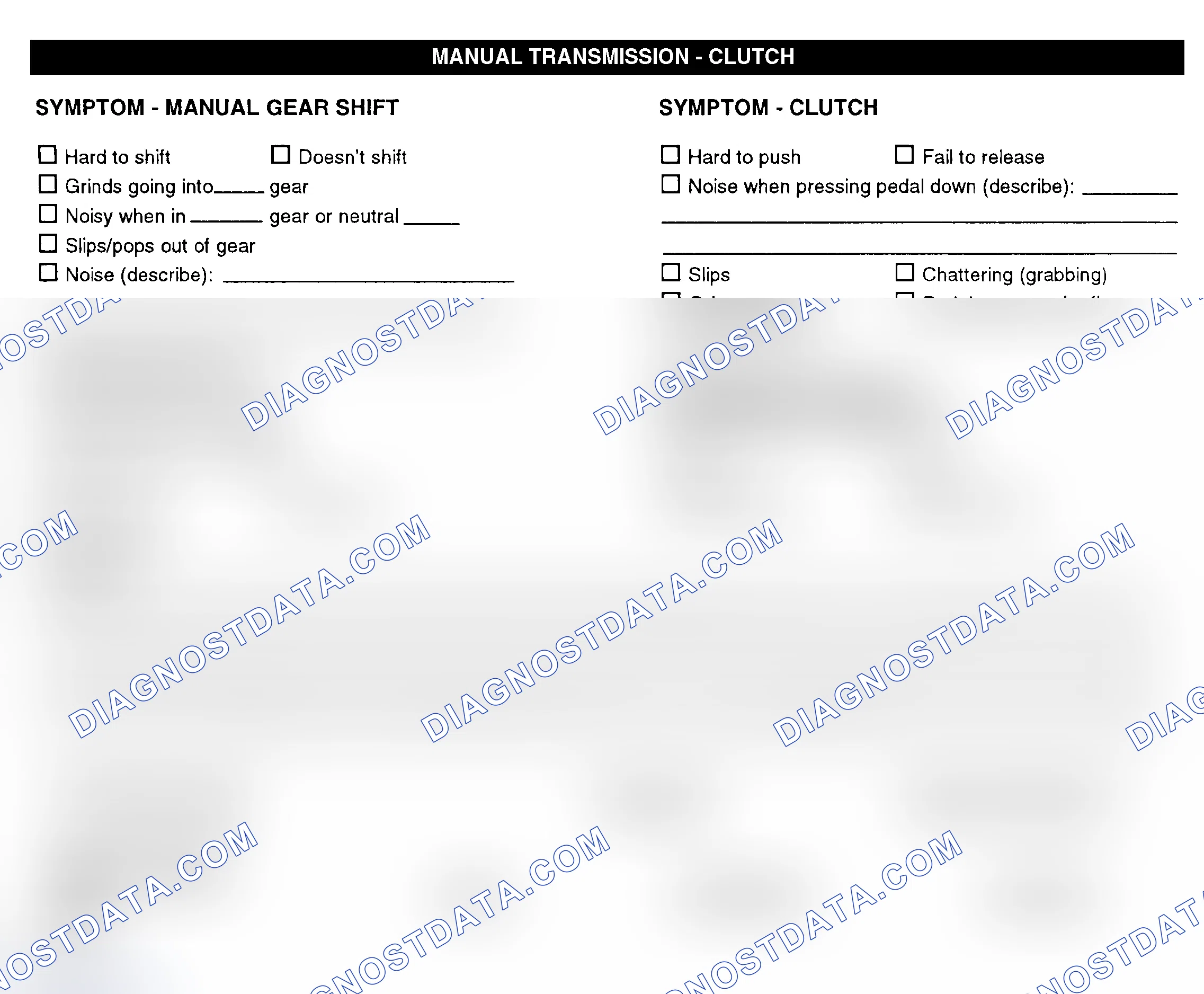 Scheme 10: Manual Transmission & Clutch