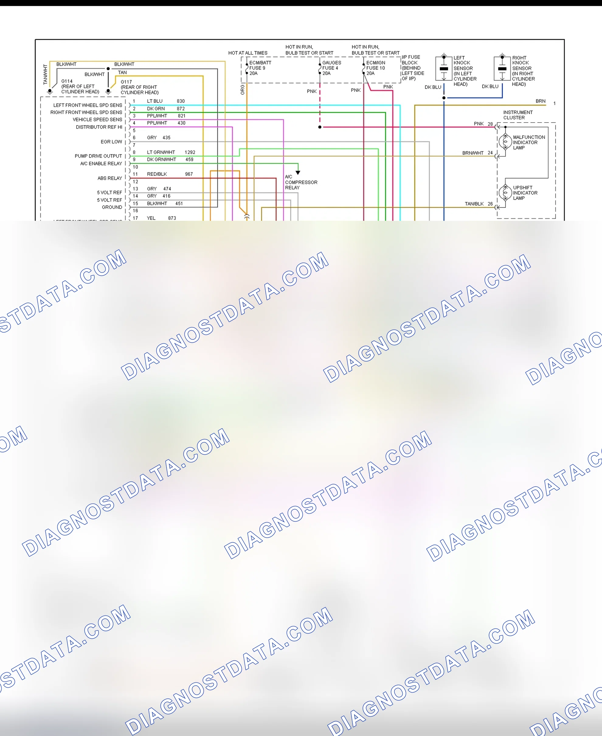 Scheme 21: Wiring Diagram ("S" & "T" Blazer, Jimmy, Pickup & Sonoma - 4.3L VIN Z W/VCM - 1 Of 2)