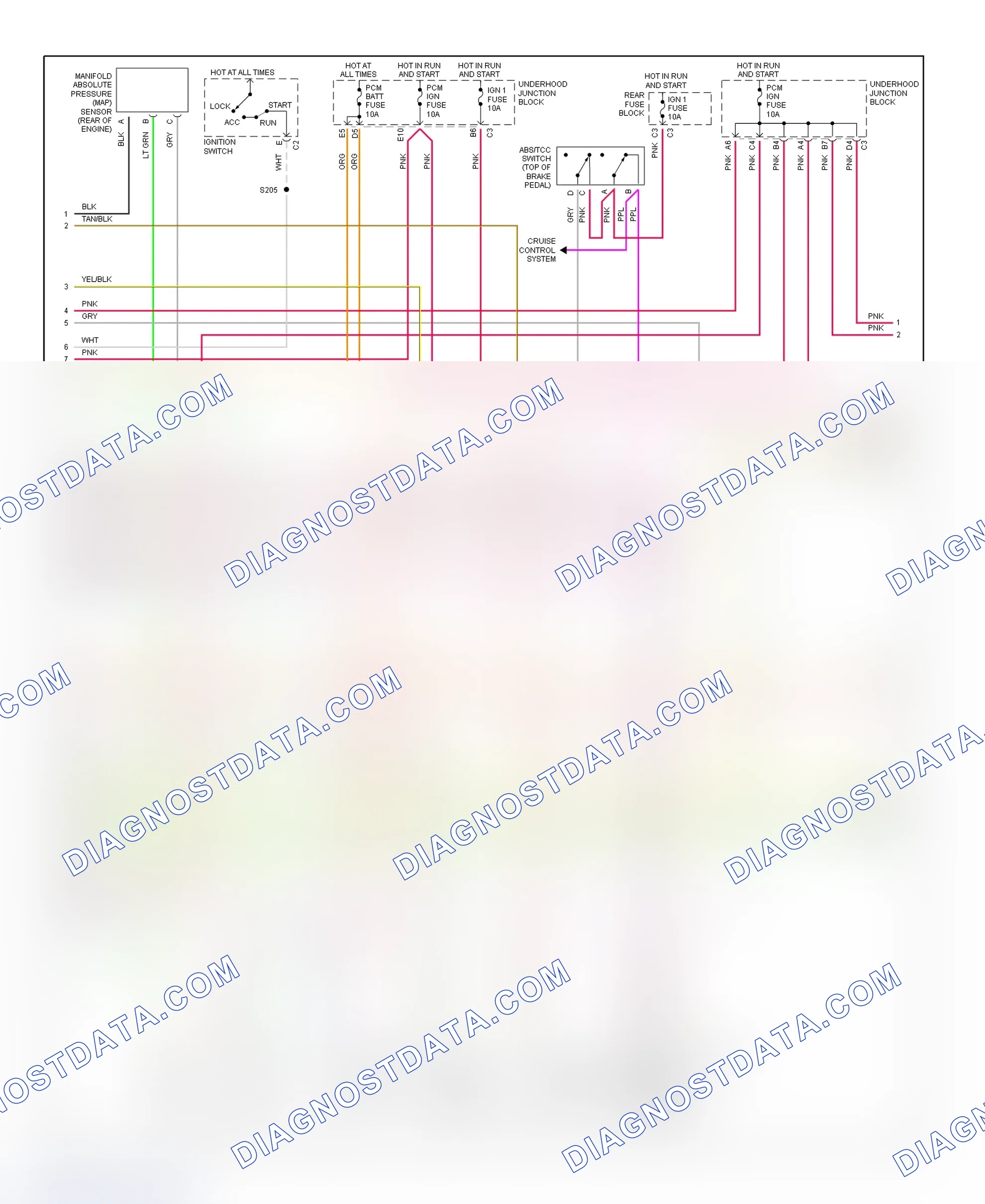 Scheme 173: PCM Wiring Diagram (Seville - 4.6L - 2 Of 4)