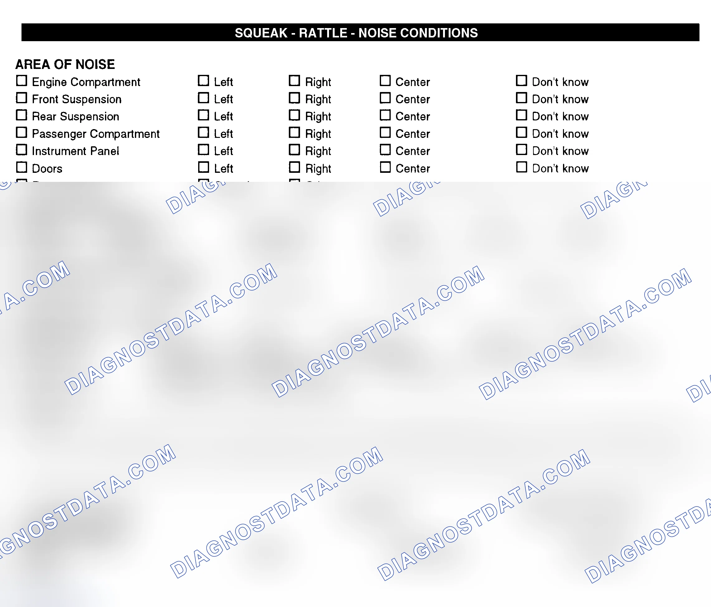 Scheme 11: Squeak, Rattle, & Noise Conditions