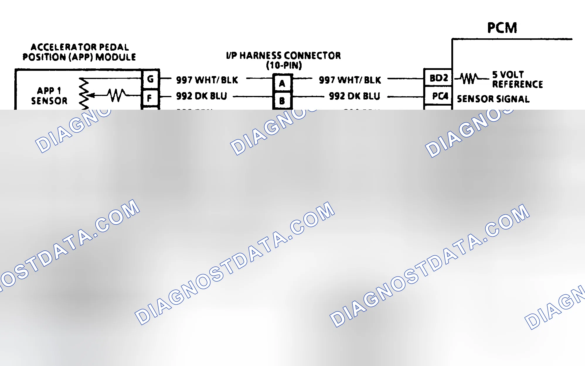 Scheme 182: DTC 21 Schematic ("C" & "K" Series) Accelerator Pedal Position No. 1 Circuit High
