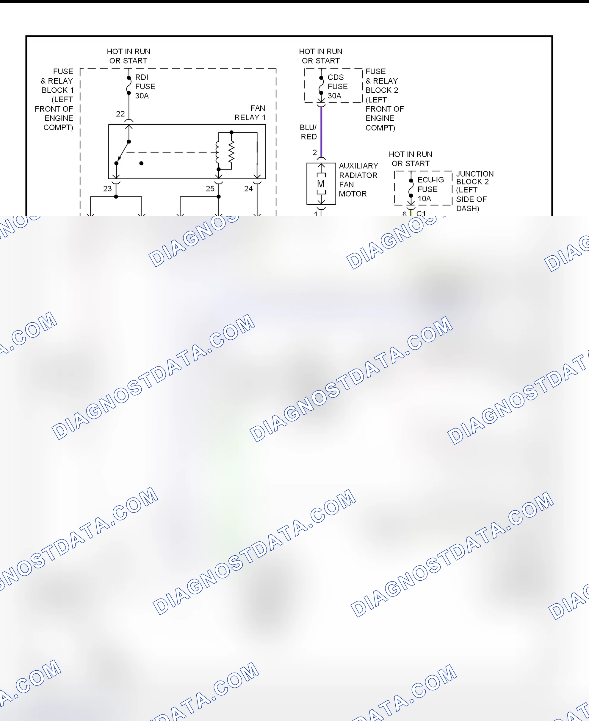 Scheme 18: Electric Cooling Fans Wiring Diagram (Prizm)