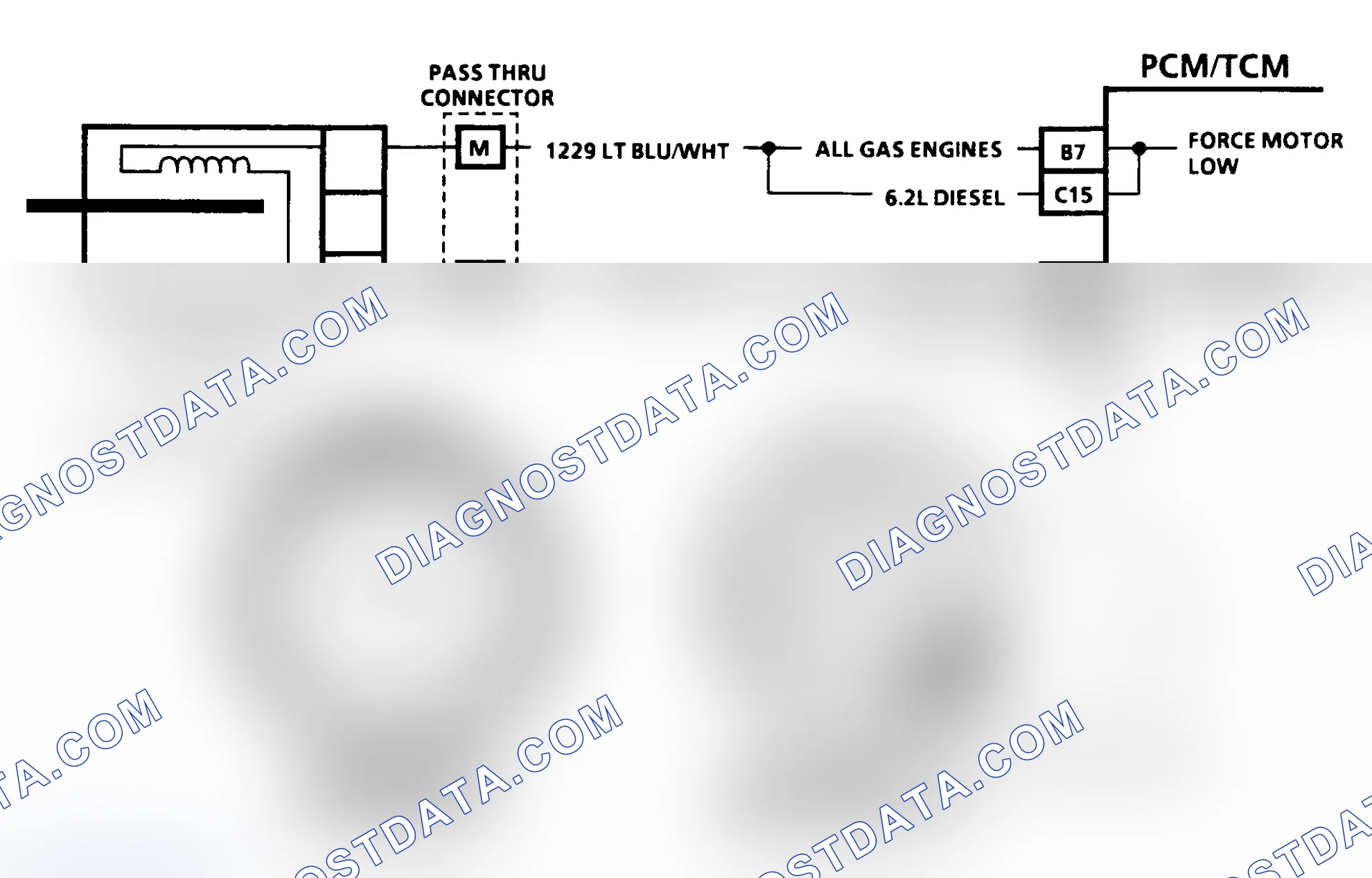 Scheme 292: CODE 73, FORCE MOTOR CURRENT (CURRENT ERROR) - LT. TRUCK