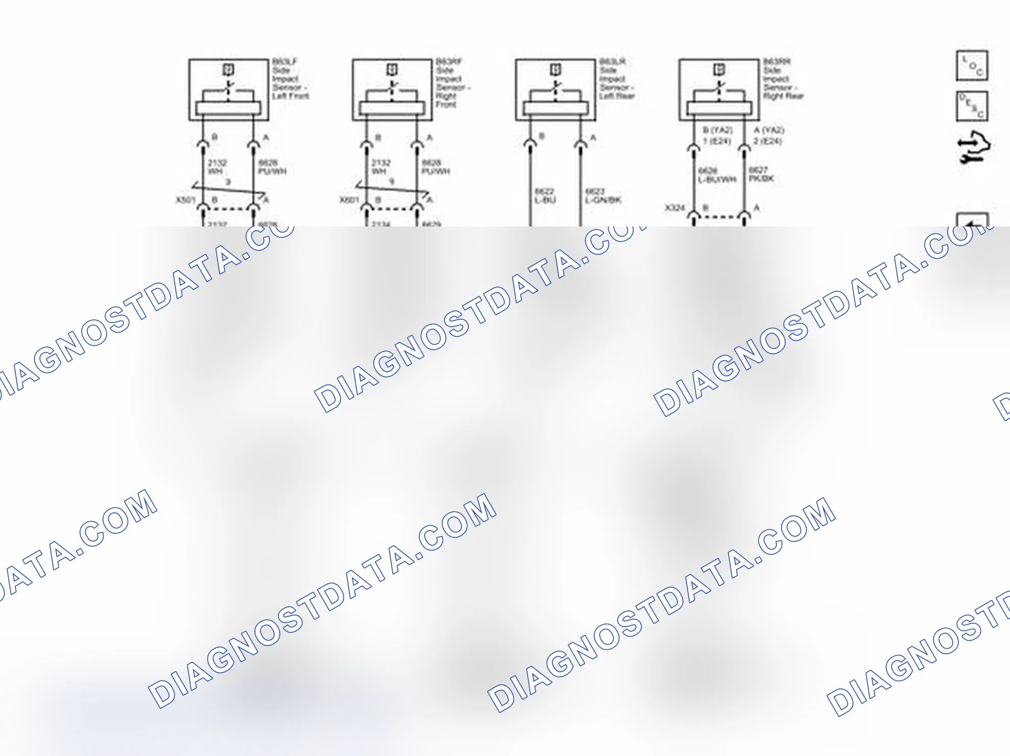 Scheme 5: Inflatable Restraint Side Impact Sensors and Modules (ASF) Wiring Schematics