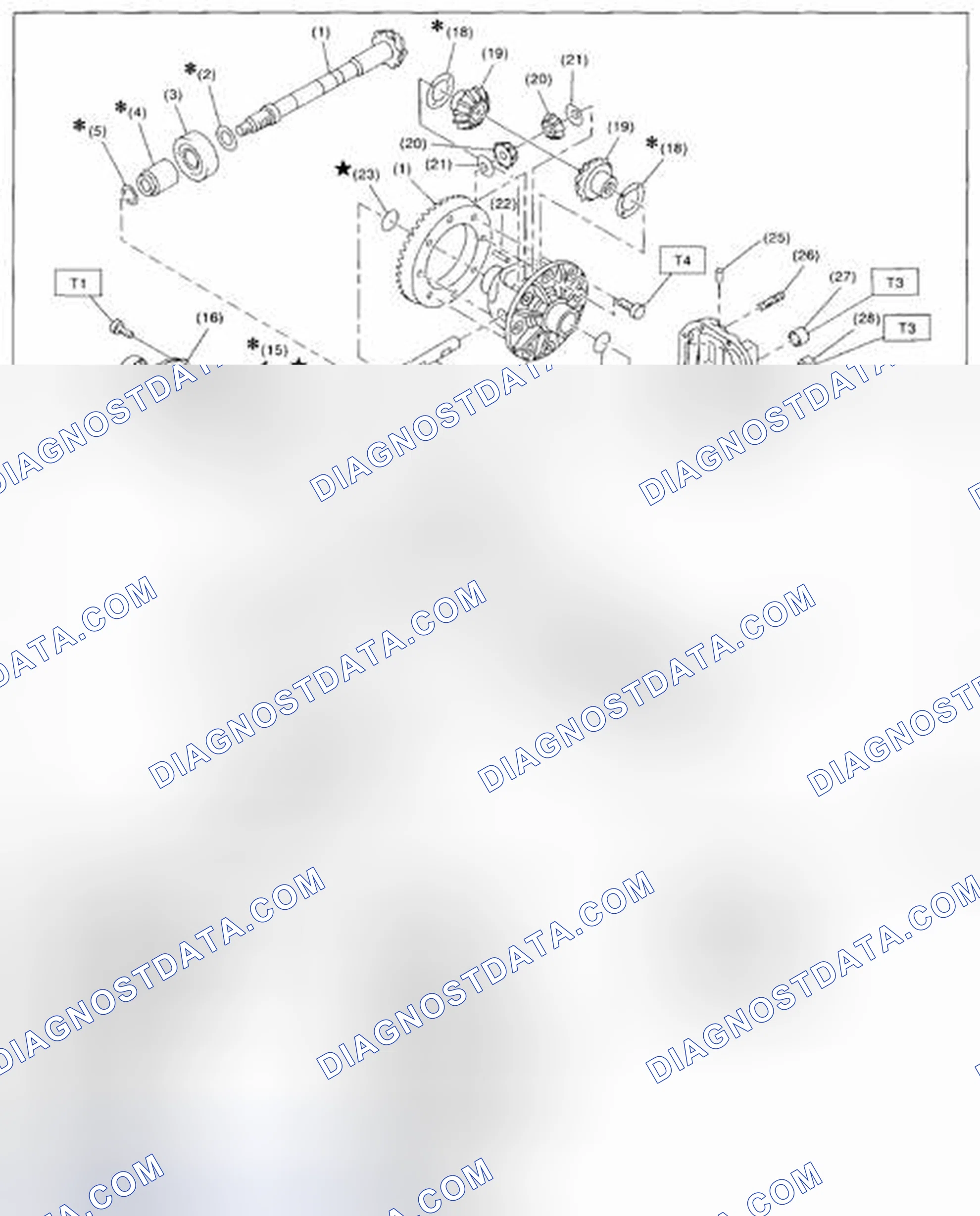 Scheme 74: REAR DIFFERENTIAL (T-TYPE)
